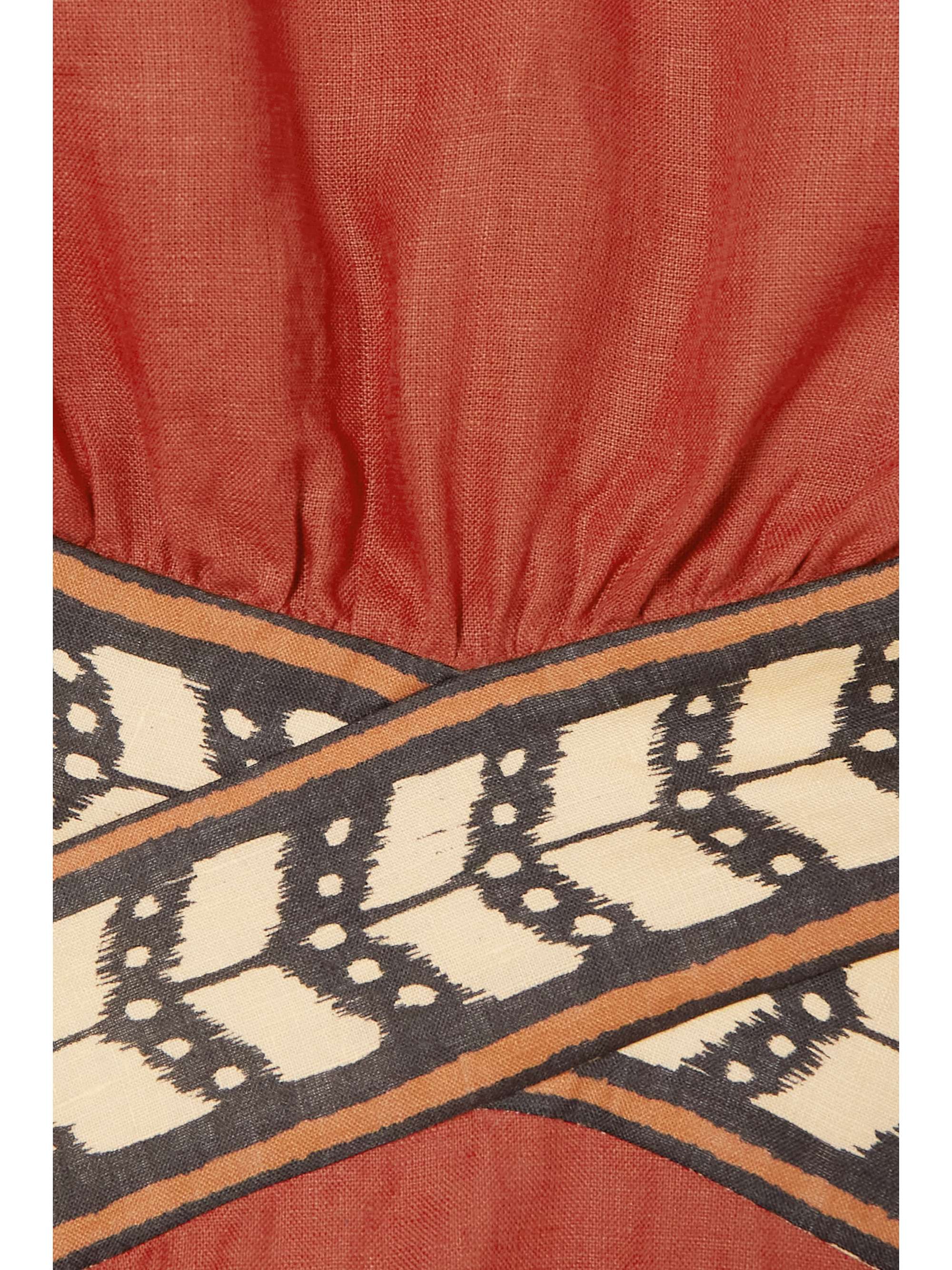 JOHANNA ORTIZ Time Gone By cutout linen mini dress
