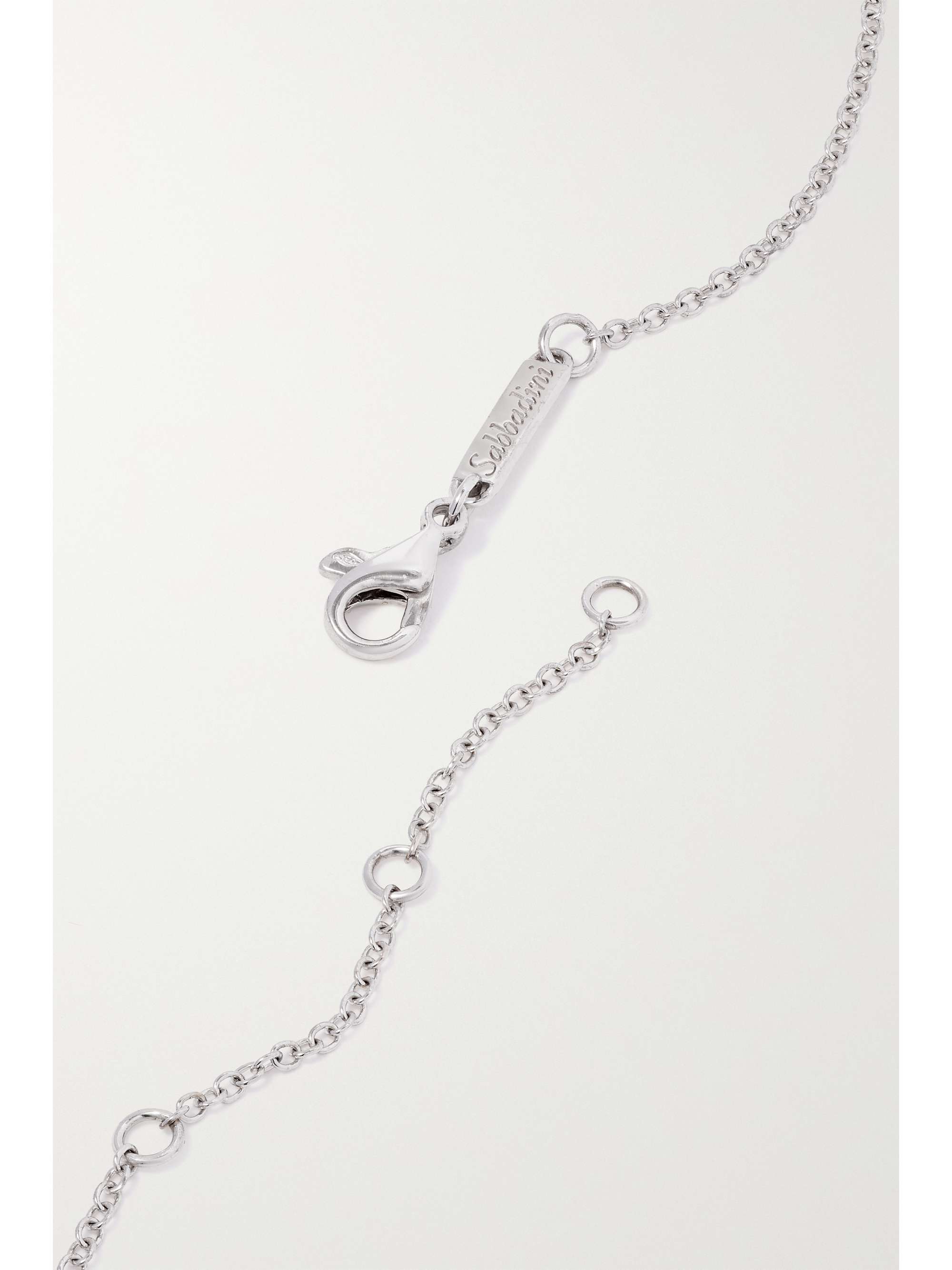 SABBADINI Vichy Bee 18-karat white gold, enamel and diamond necklace