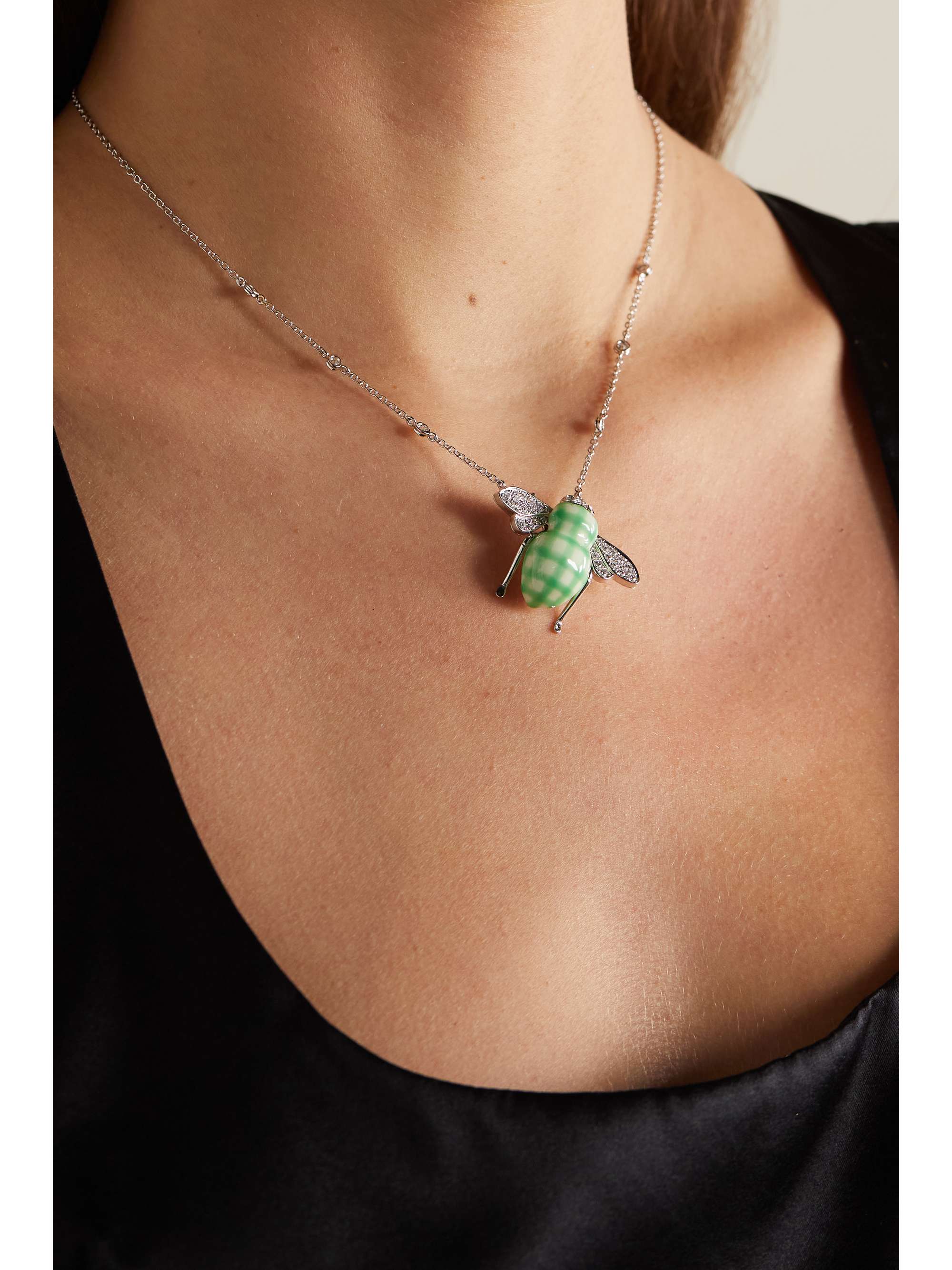 White gold turtle necklace deals