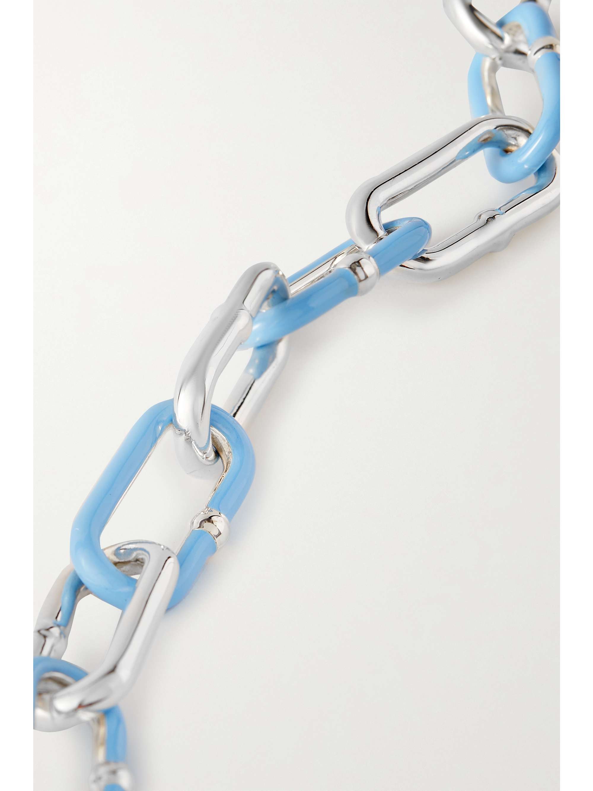 BOTTEGA VENETA Silver and enamel necklace