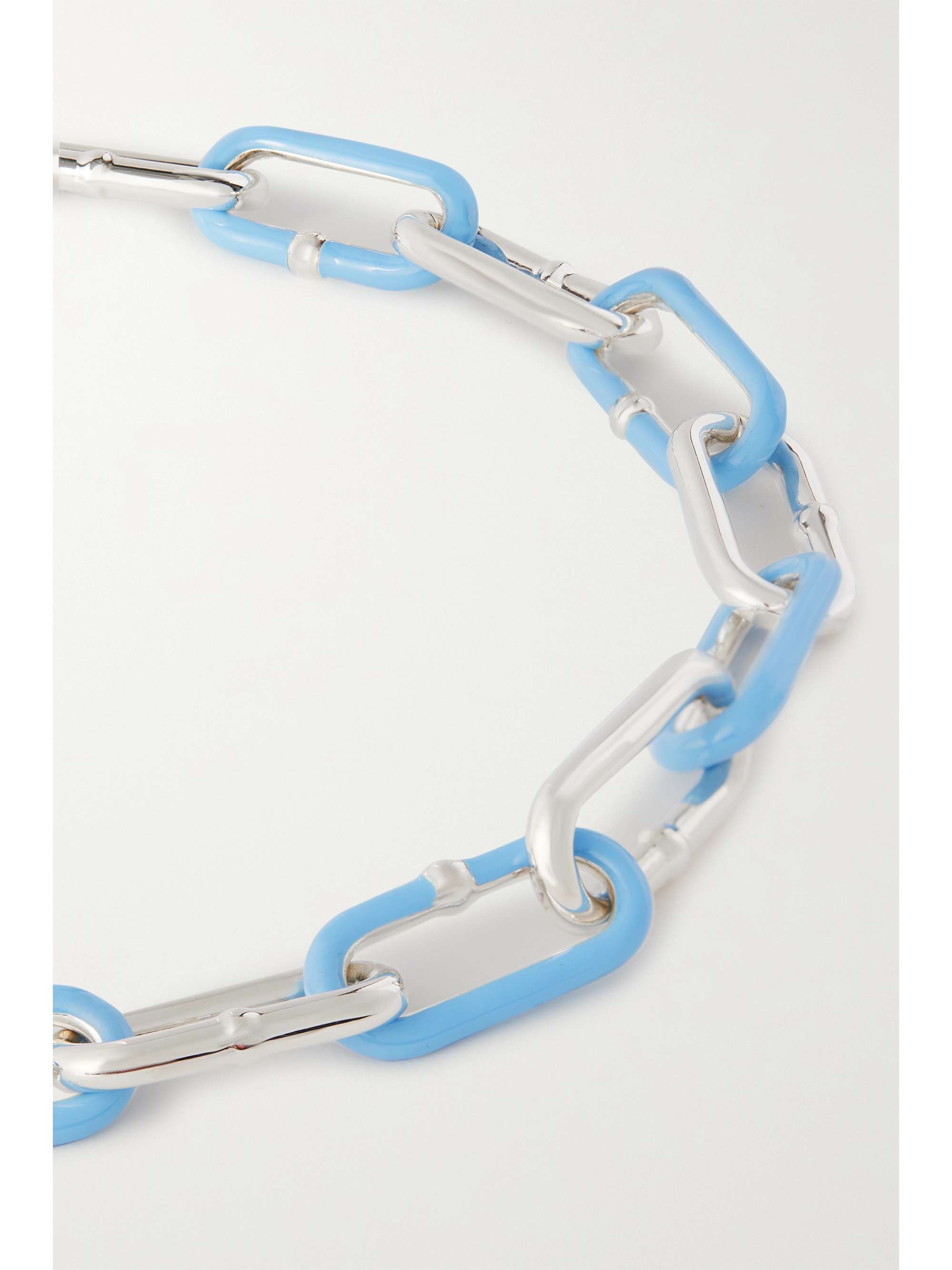 BOTTEGA VENETA Silver and enamel necklace