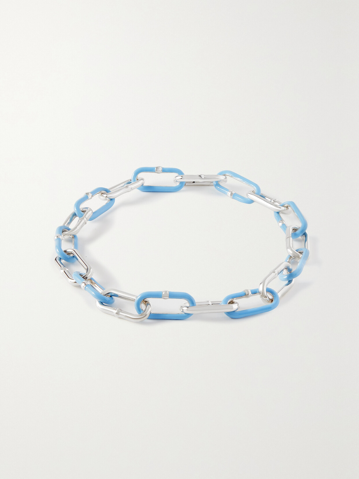 Chains Sterling Silver And Enamel Necklace in Silver - Bottega Veneta