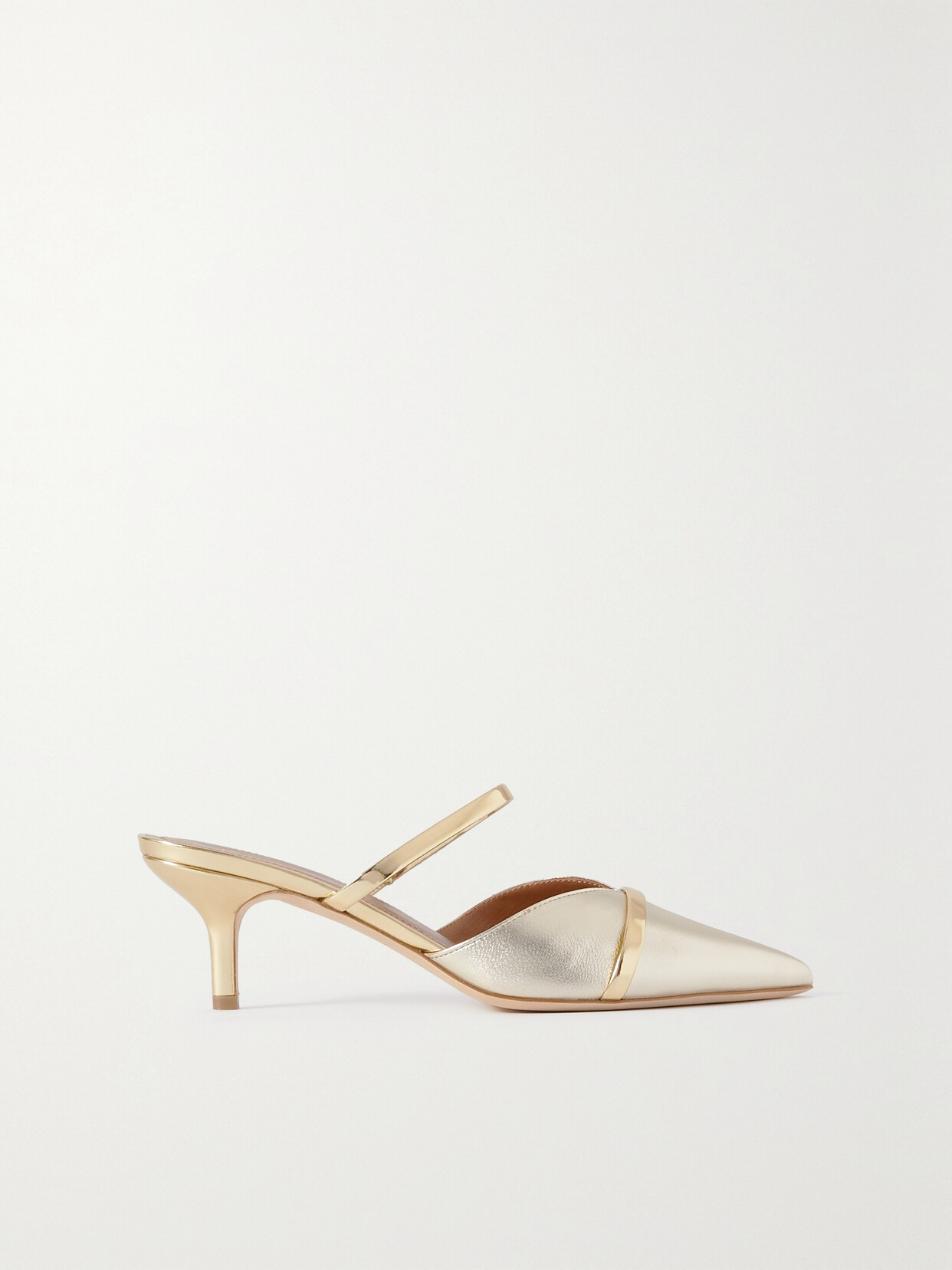 Malone Souliers Frankie 45 Metallic Leather Pumps - Gold