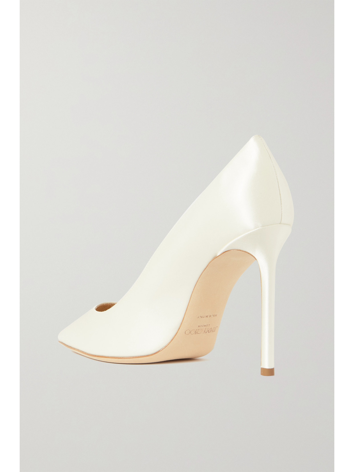JIMMY CHOO ROMY 100 SATIN PUMPS