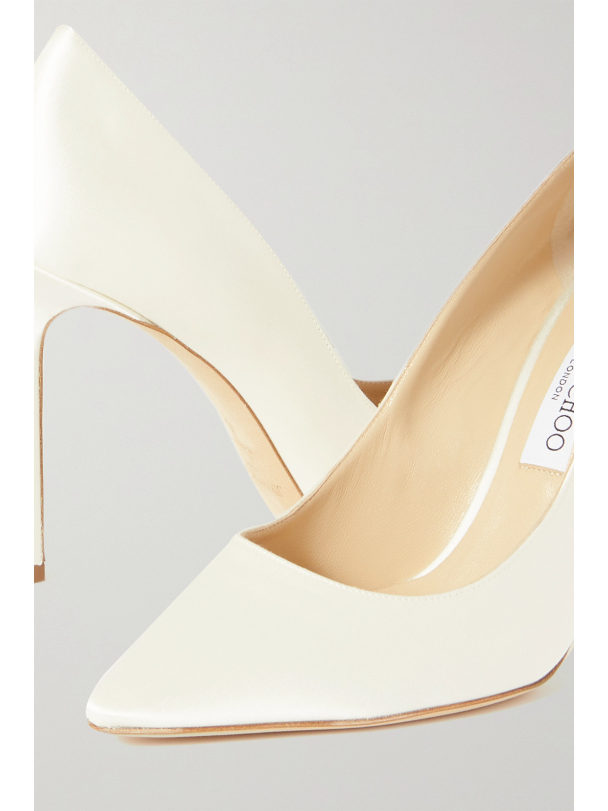 JIMMY CHOO ROMY 100 SATIN PUMPS