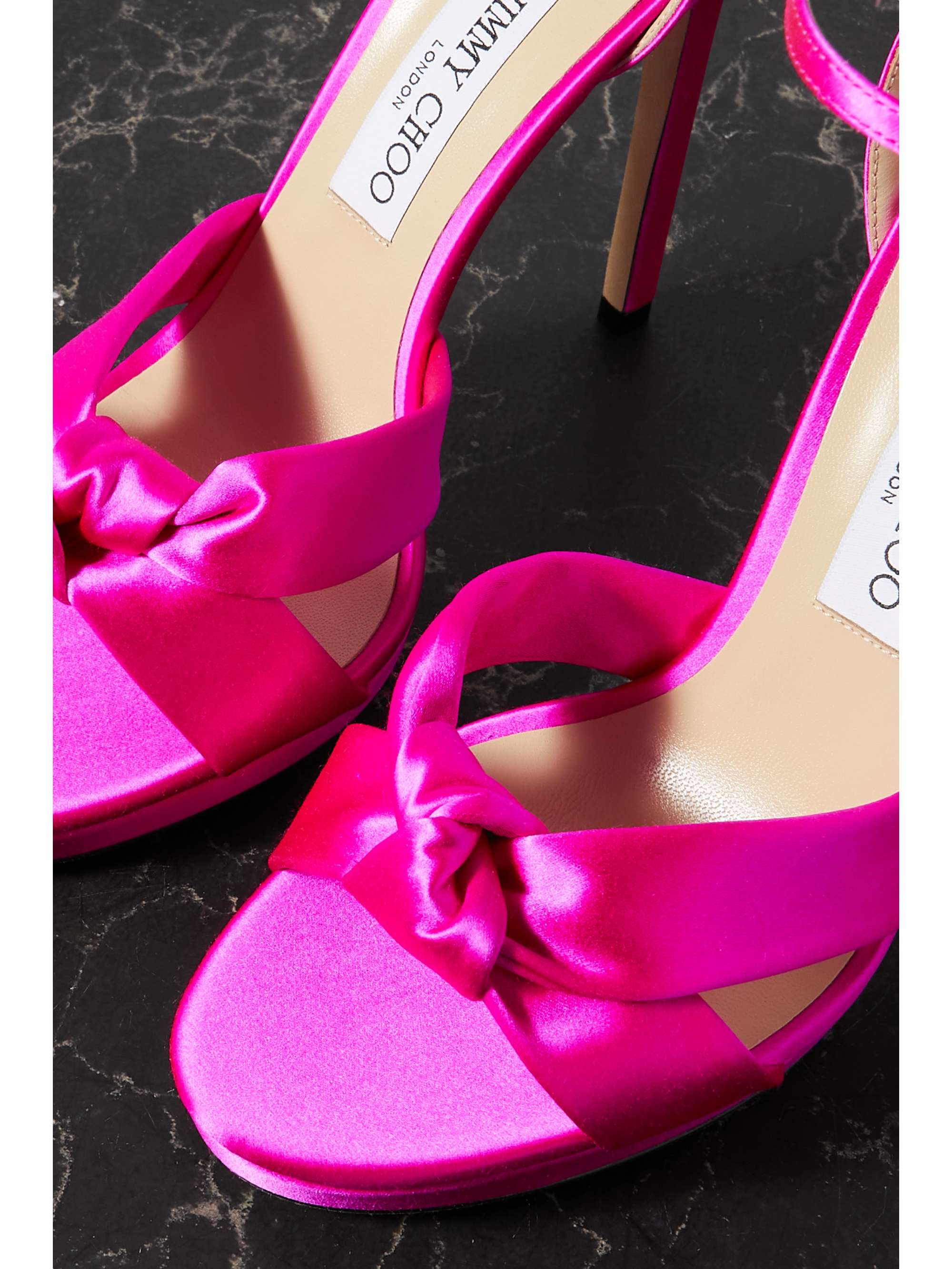 JIMMY CHOO Sandales en satin Rosie 120