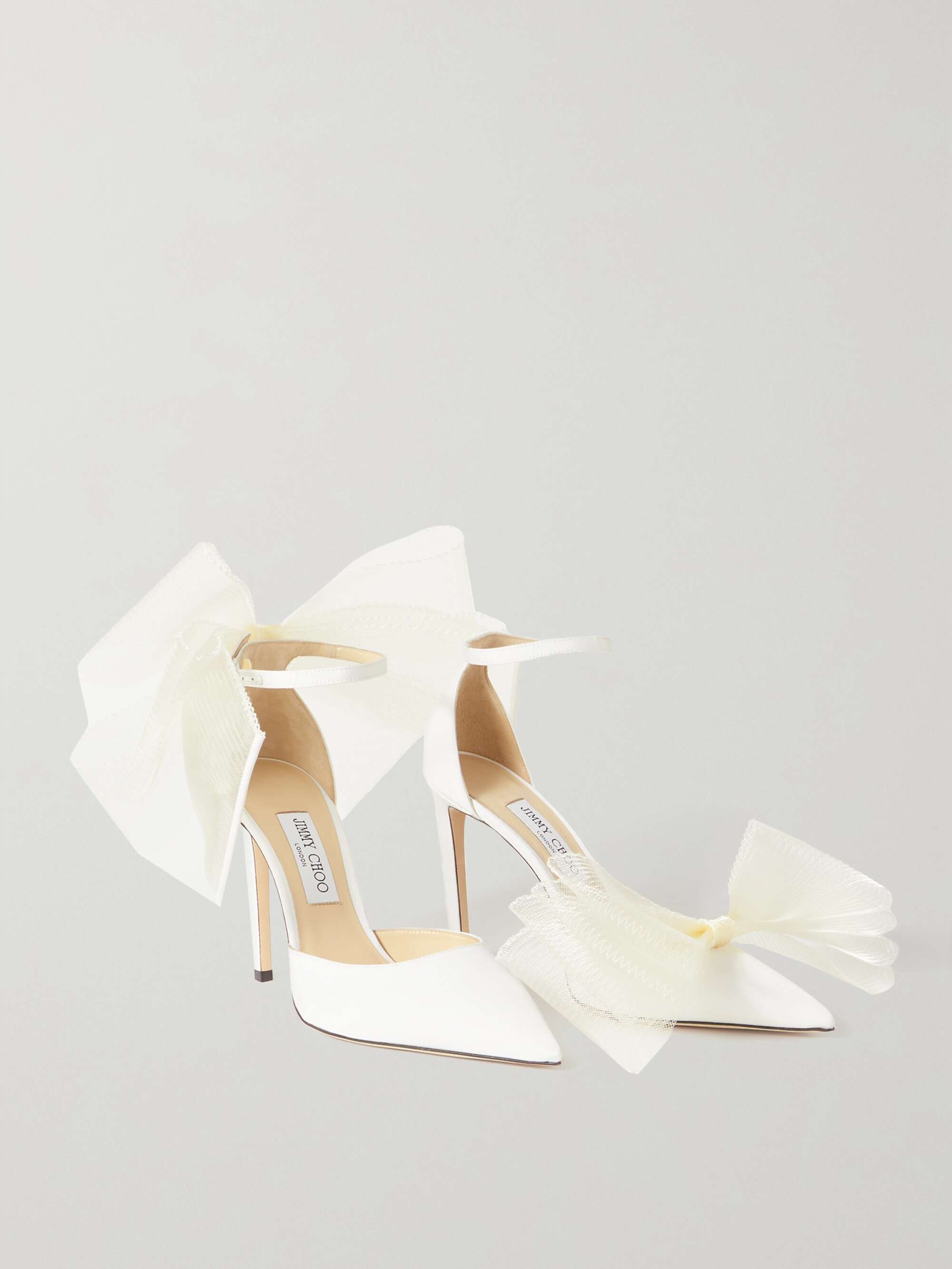 Averly 100 bow detailed faille pumps