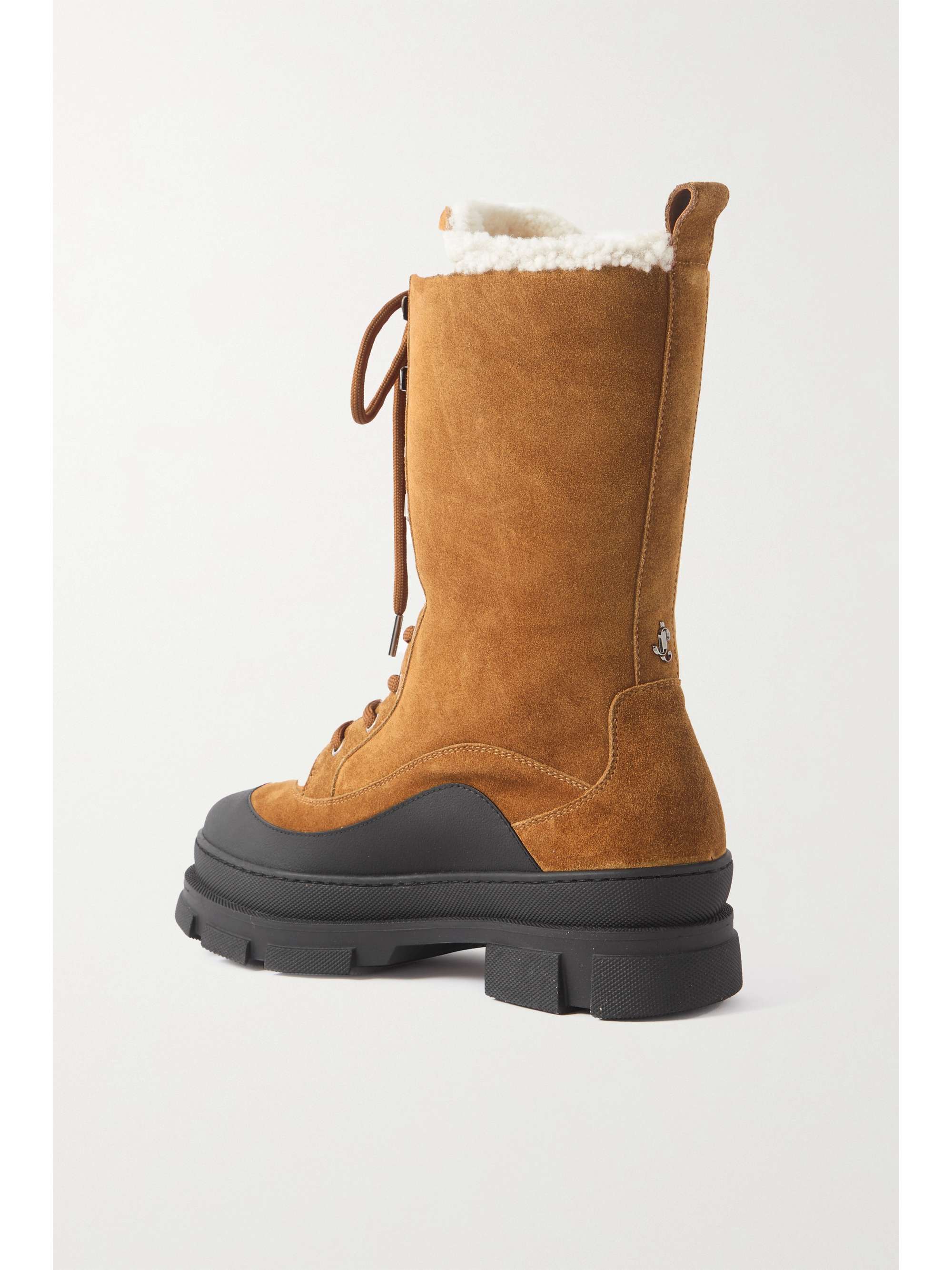 JIMMY CHOO Aldea shearling-lined suede ankle boots