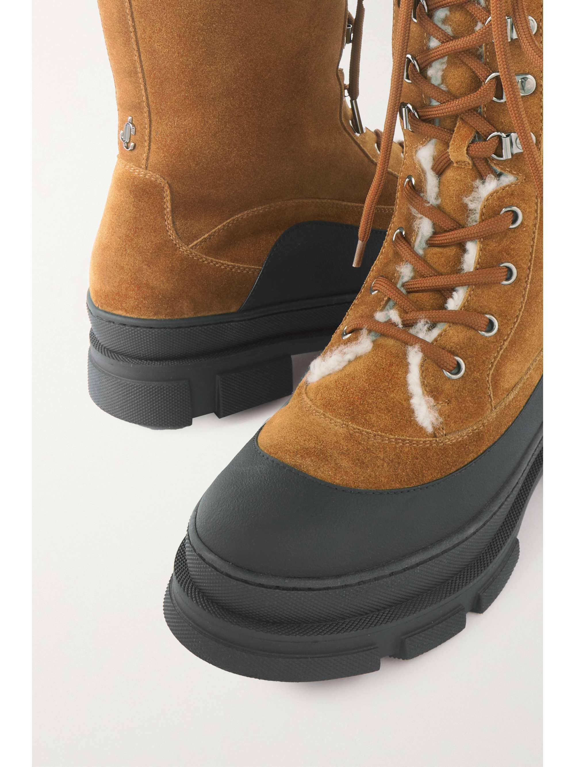JIMMY CHOO Aldea shearling-lined suede ankle boots