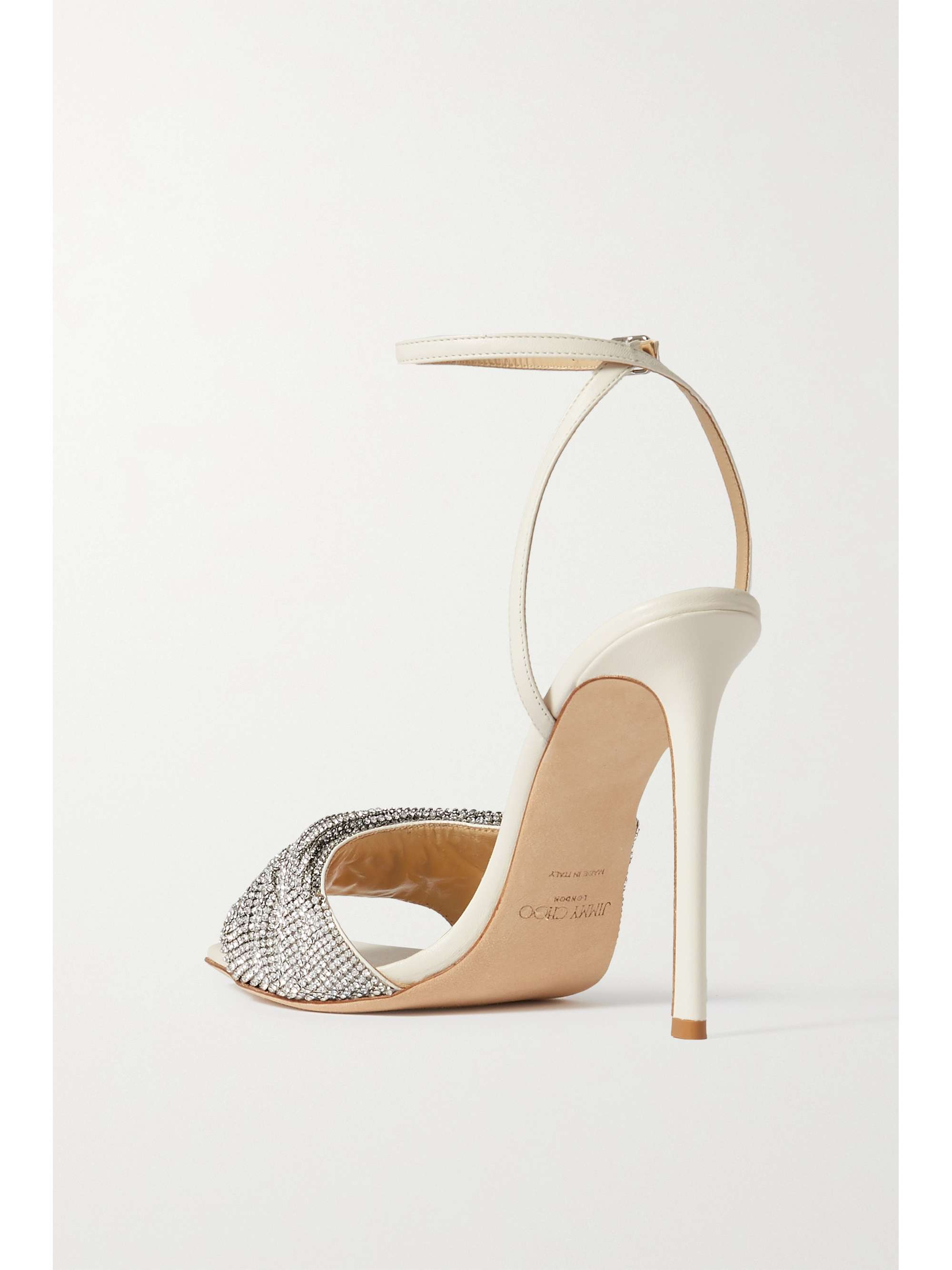 JIMMY CHOO Naria 110 crystal-embellished leather sandals