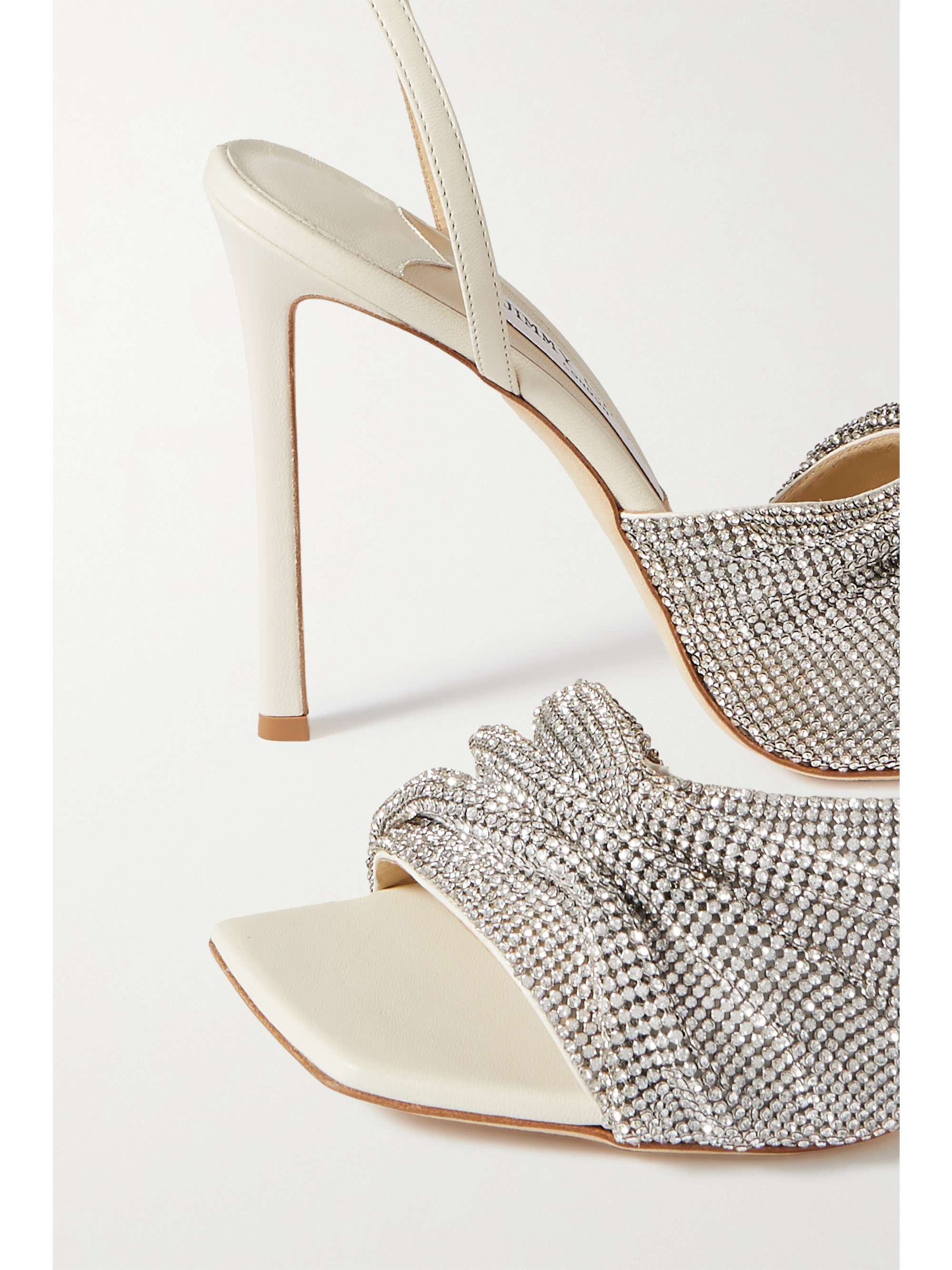 JIMMY CHOO Naria 110 crystal-embellished leather sandals