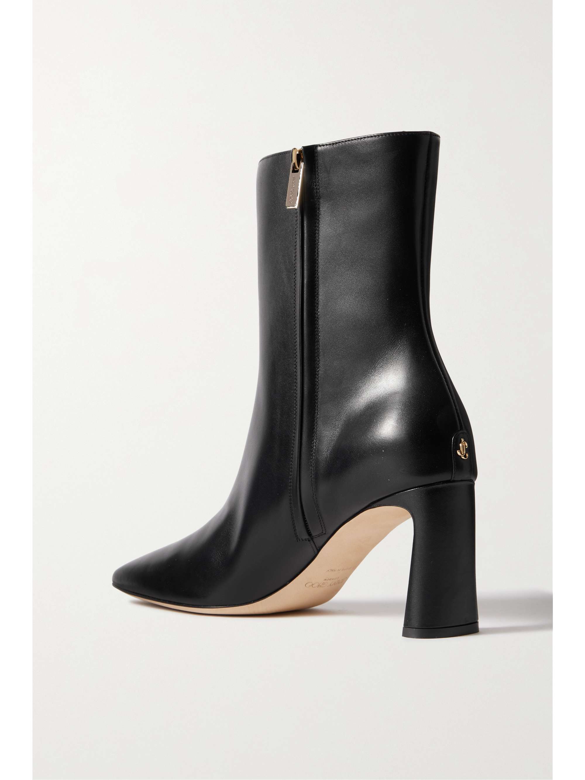 JIMMY CHOO 킨제이 가죽 앵클 부츠 75mm