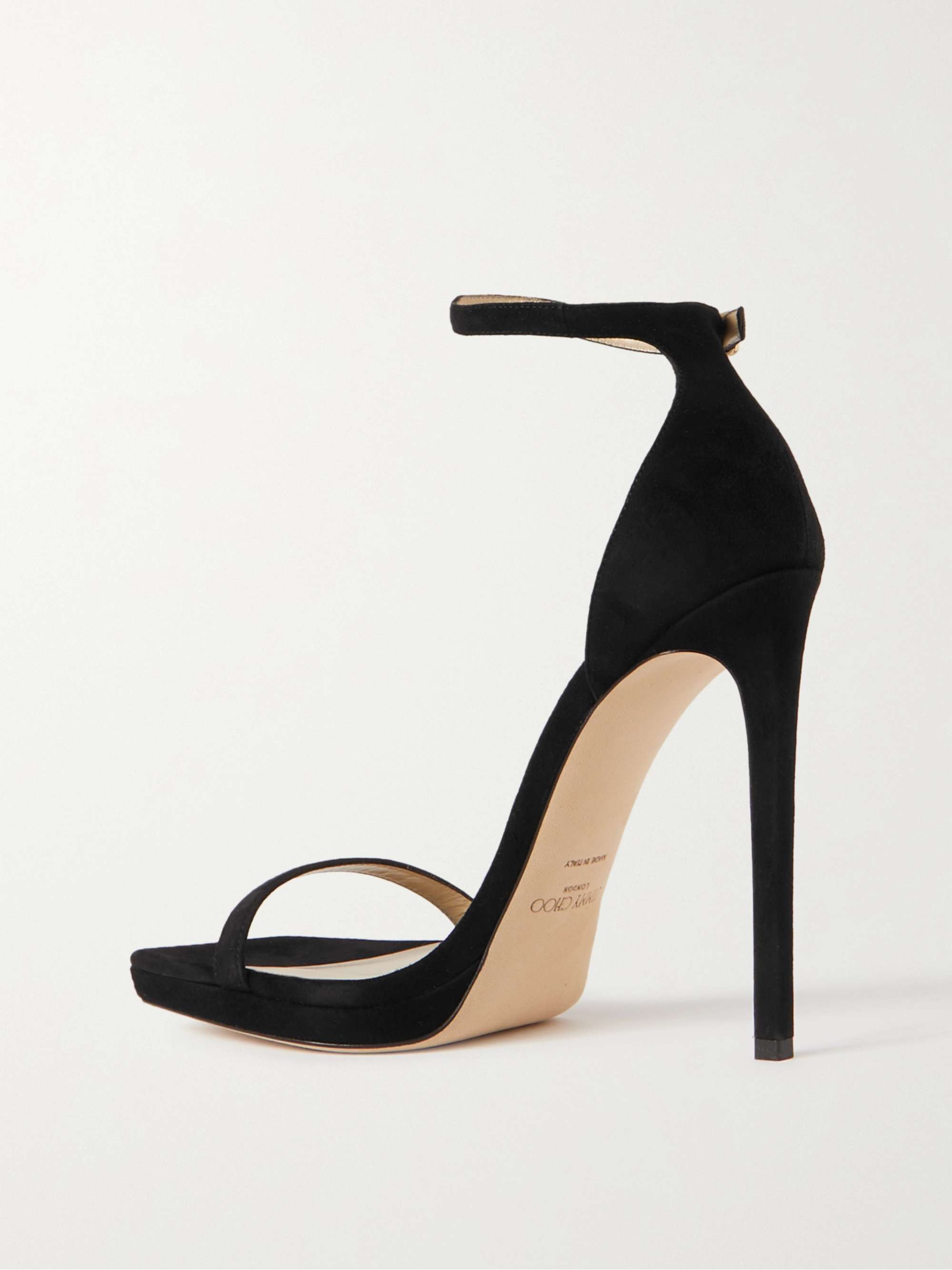 JIMMY CHOO Alva 120 suede sandals | NET-A-PORTER