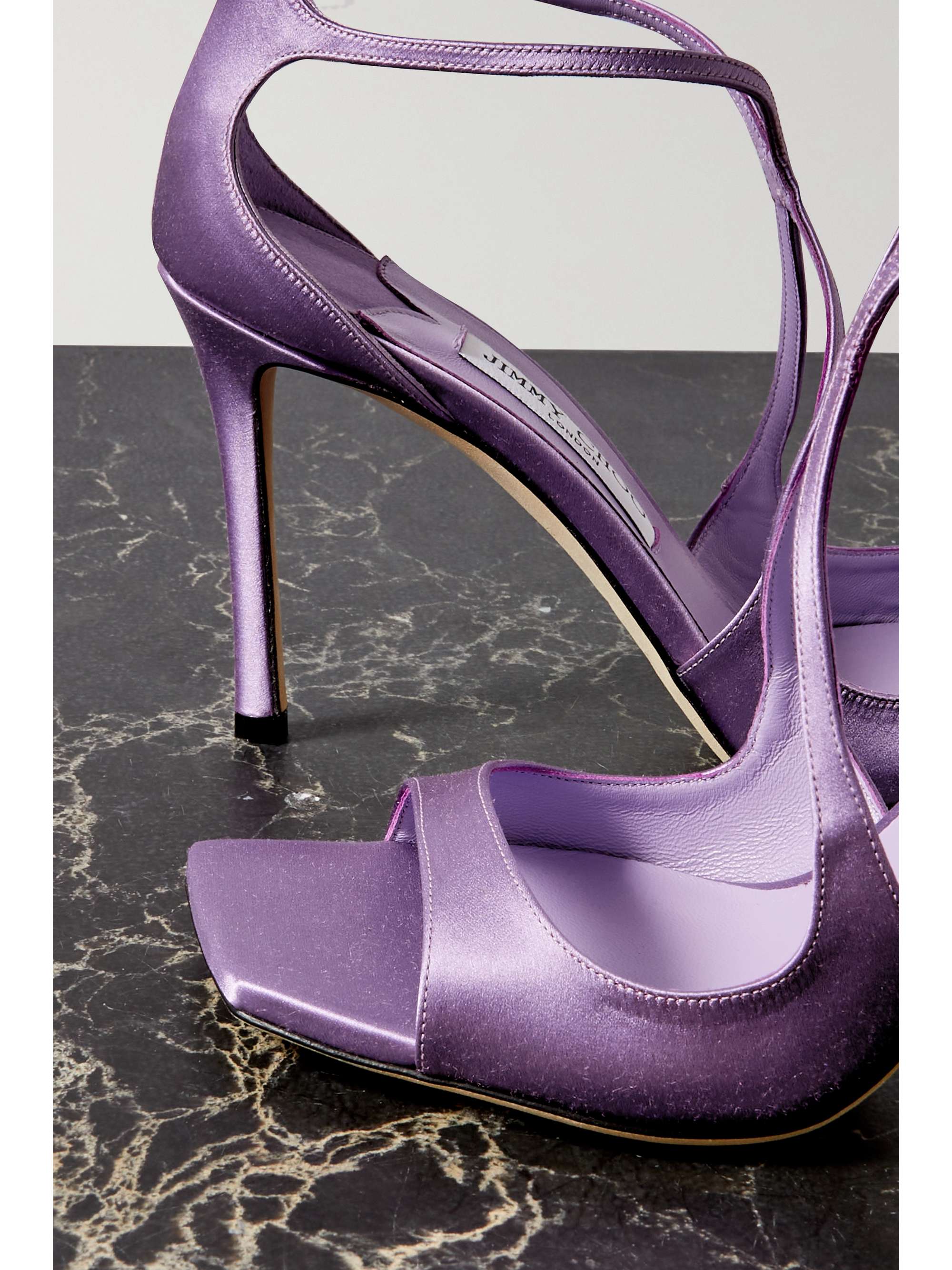 JIMMY CHOO Azia 95 satin sandals