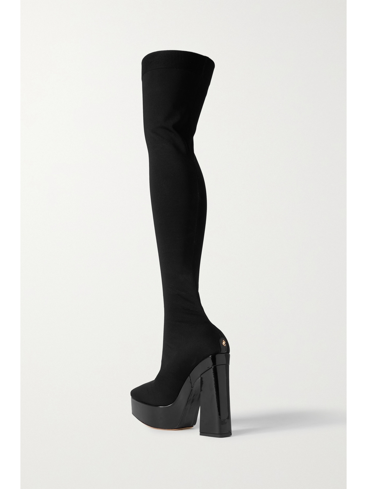 Giome Over-The-Knee Stretch-Knit Platform Boots