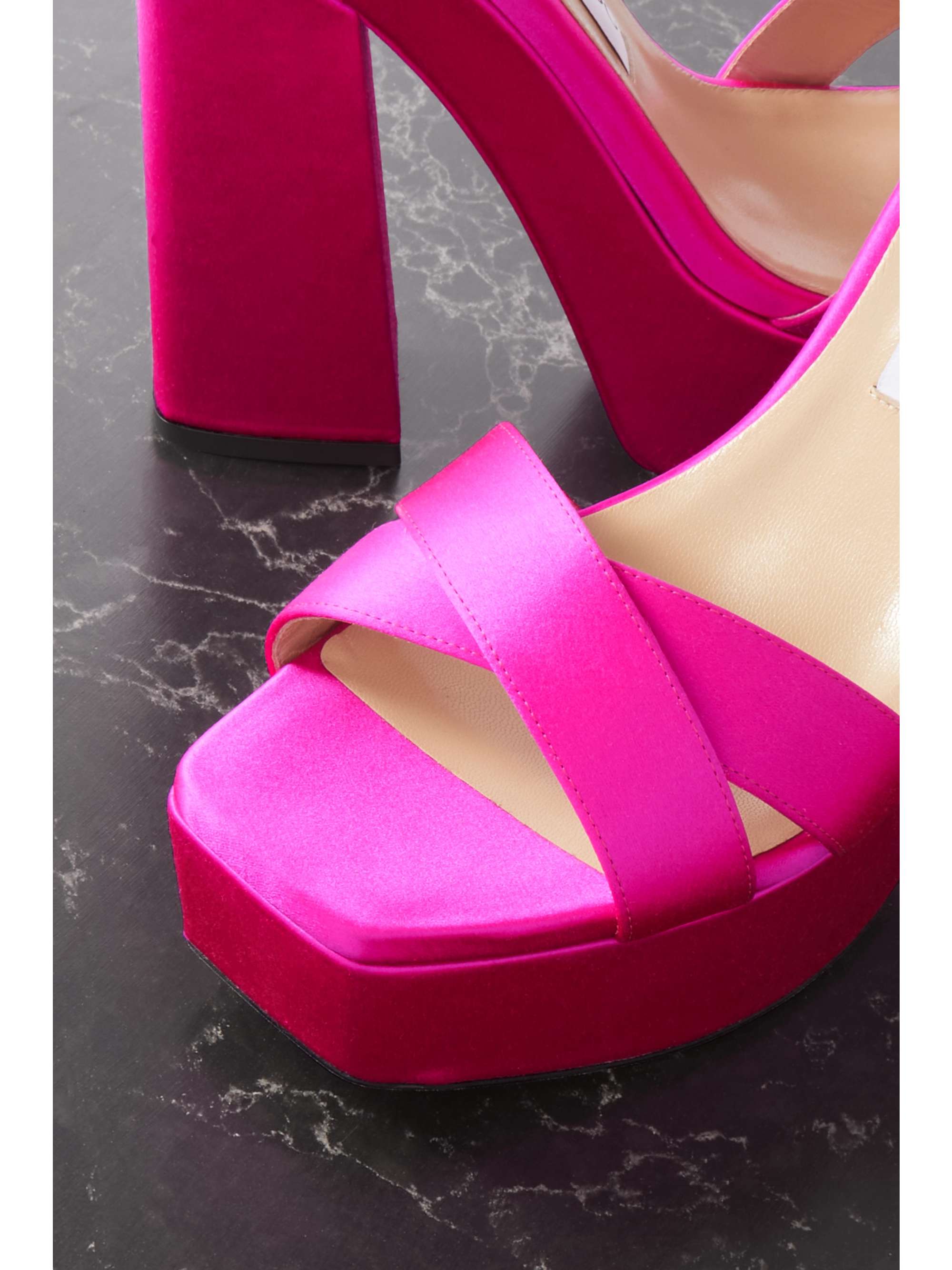 JIMMY CHOO Gaia 140 satin platform sandals
