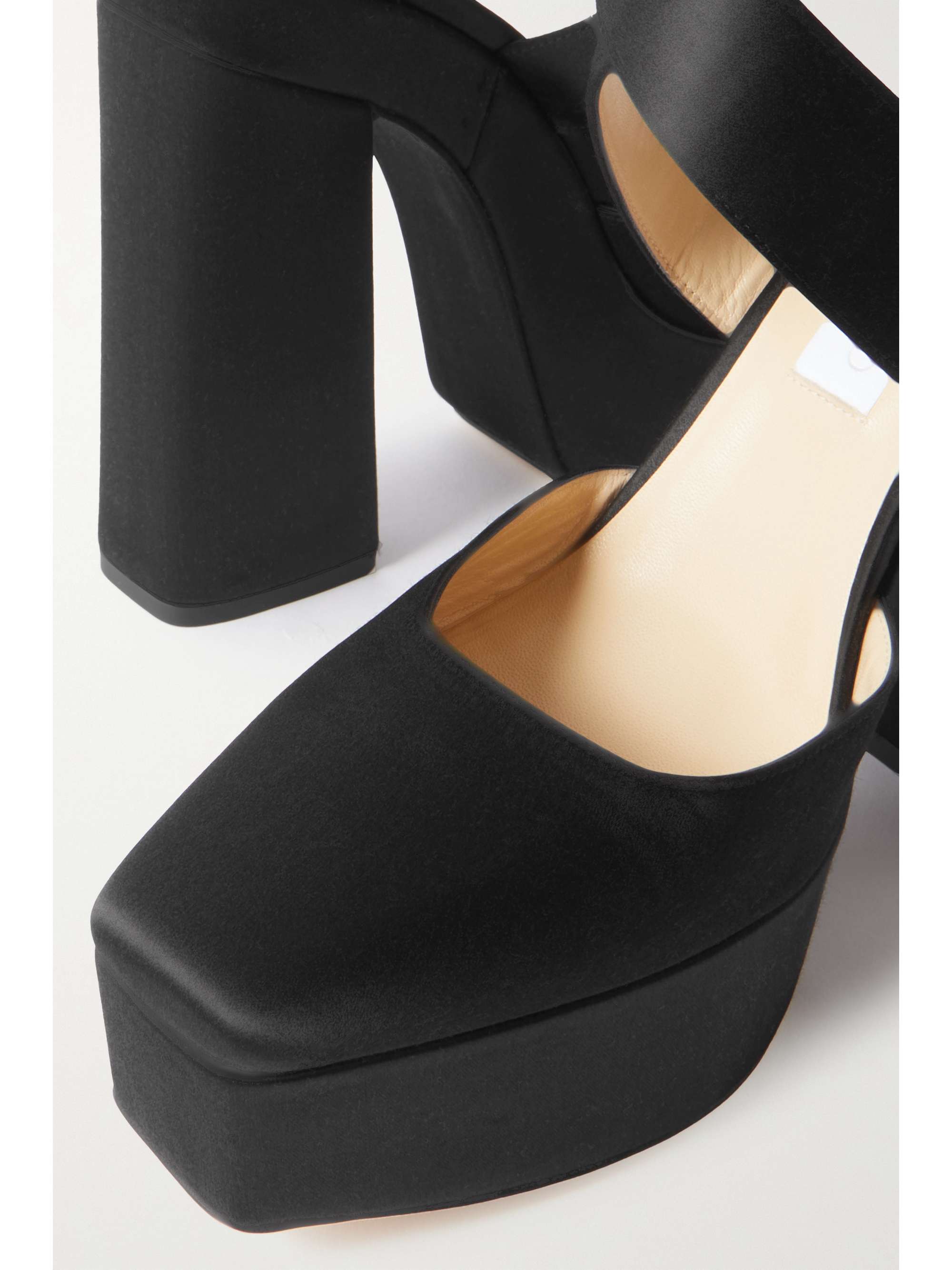 JIMMY CHOO Gian 140 satin platform pumps