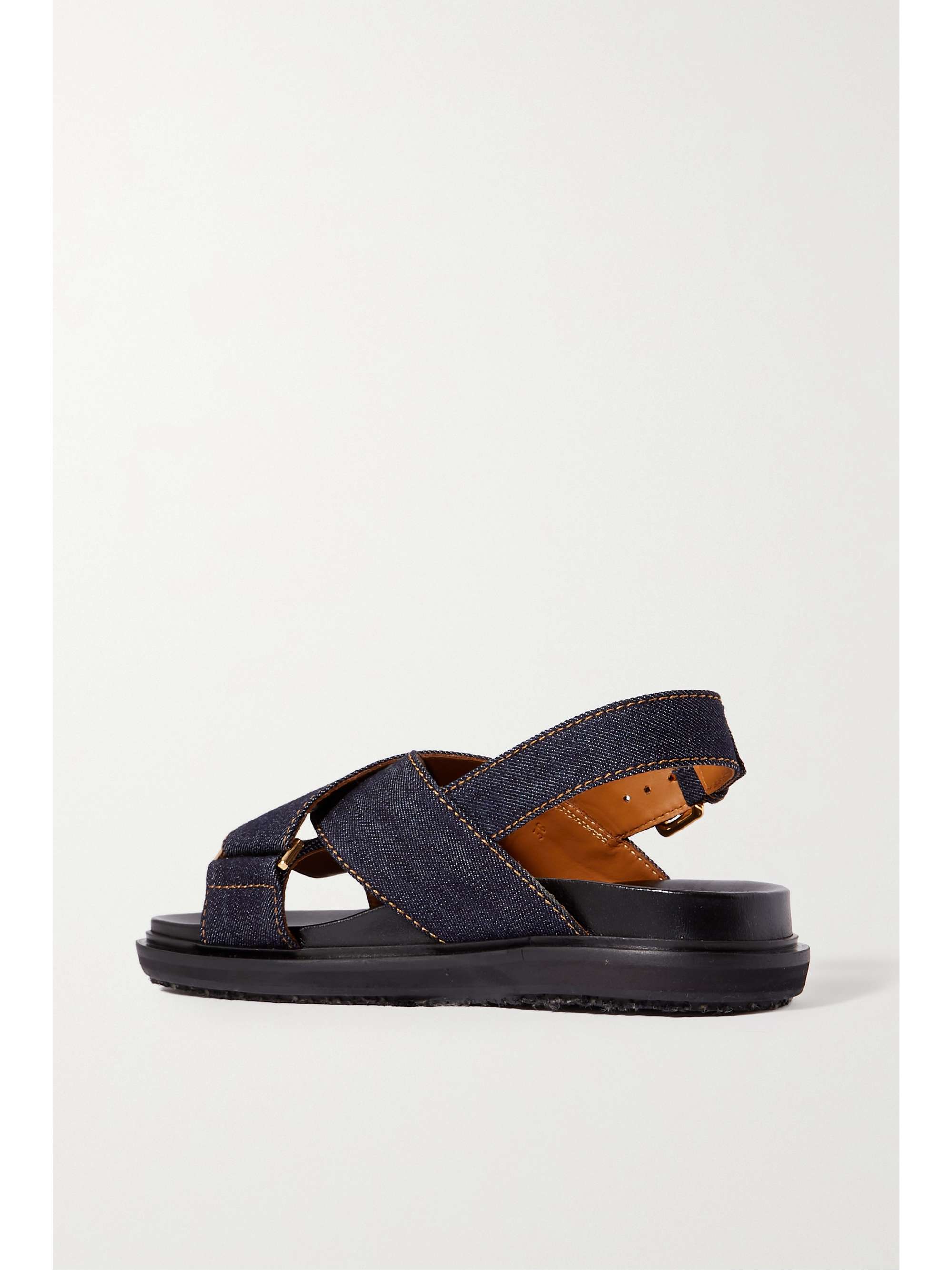 Indigo Fussbett denim slingback sandals | MARNI | NET-A-PORTER