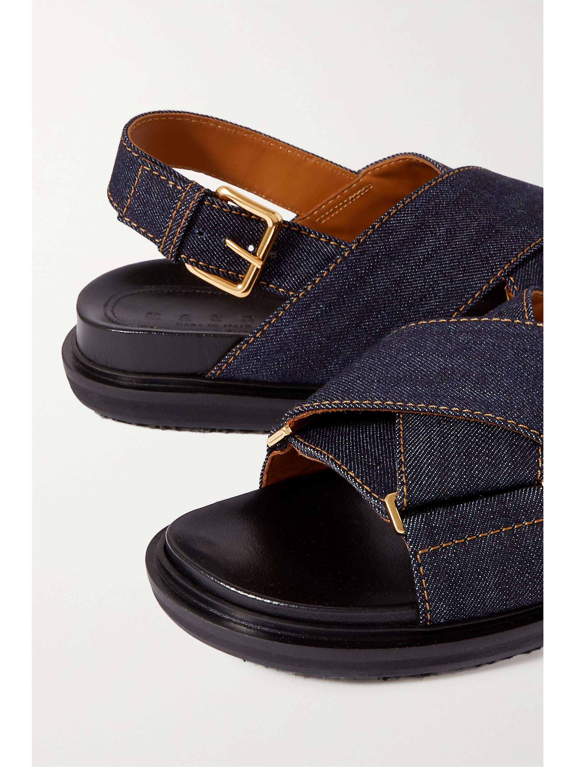 MARNI Fussbett denim slingback sandals