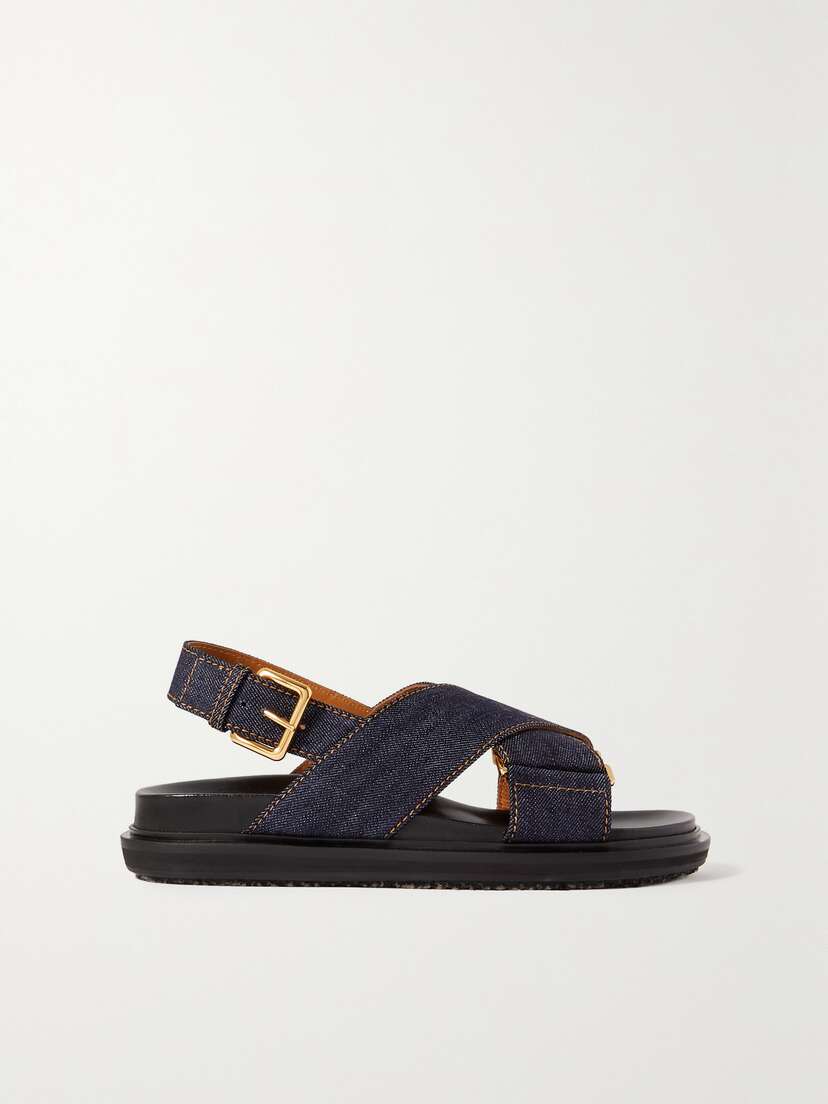 Marni Fussbett Denim Slingback Sandals - IT36