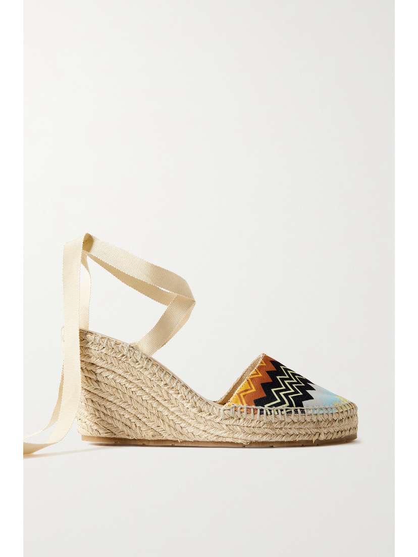 Missoni Printed Canvas Wedge Espadrilles