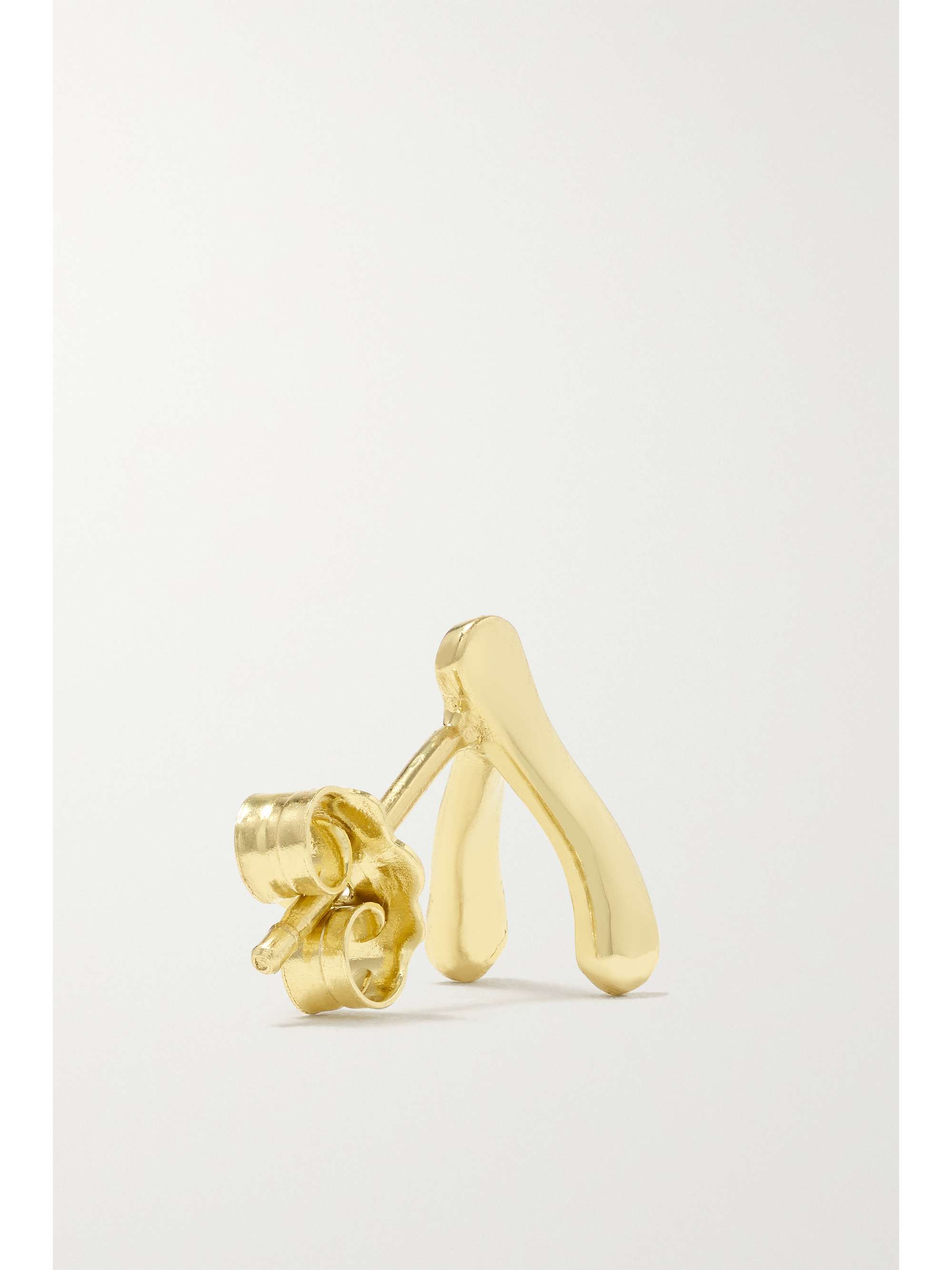 JENNIFER MEYER Mini Wishbone 18-karat gold earrings