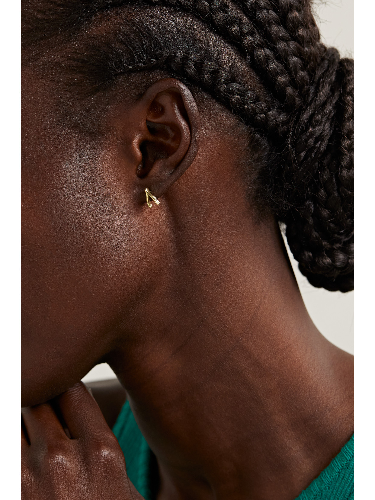 Jennifer Meyer 18k Yellow Gold Wishbone Stud Earrings In Gold