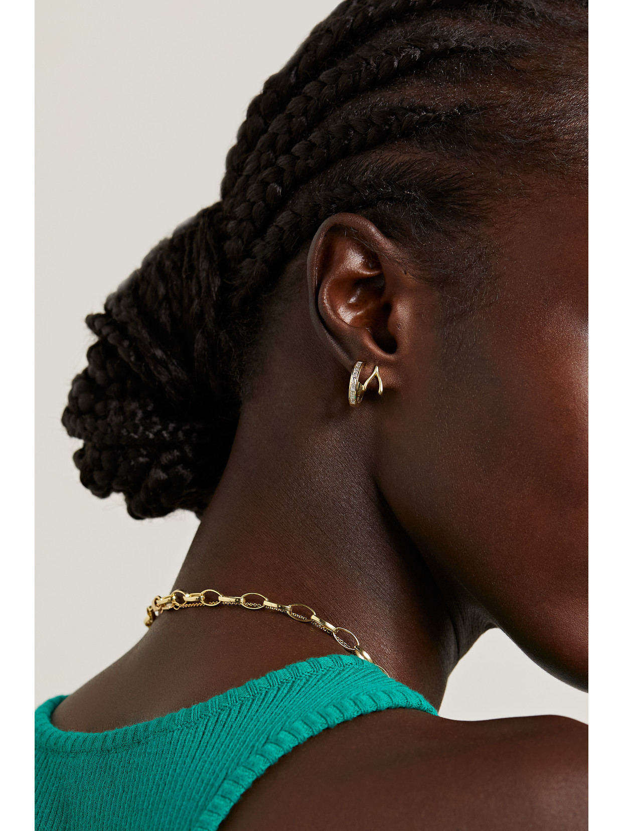 Jennifer Meyer 18k Yellow Gold Wishbone Stud Earrings In Gold