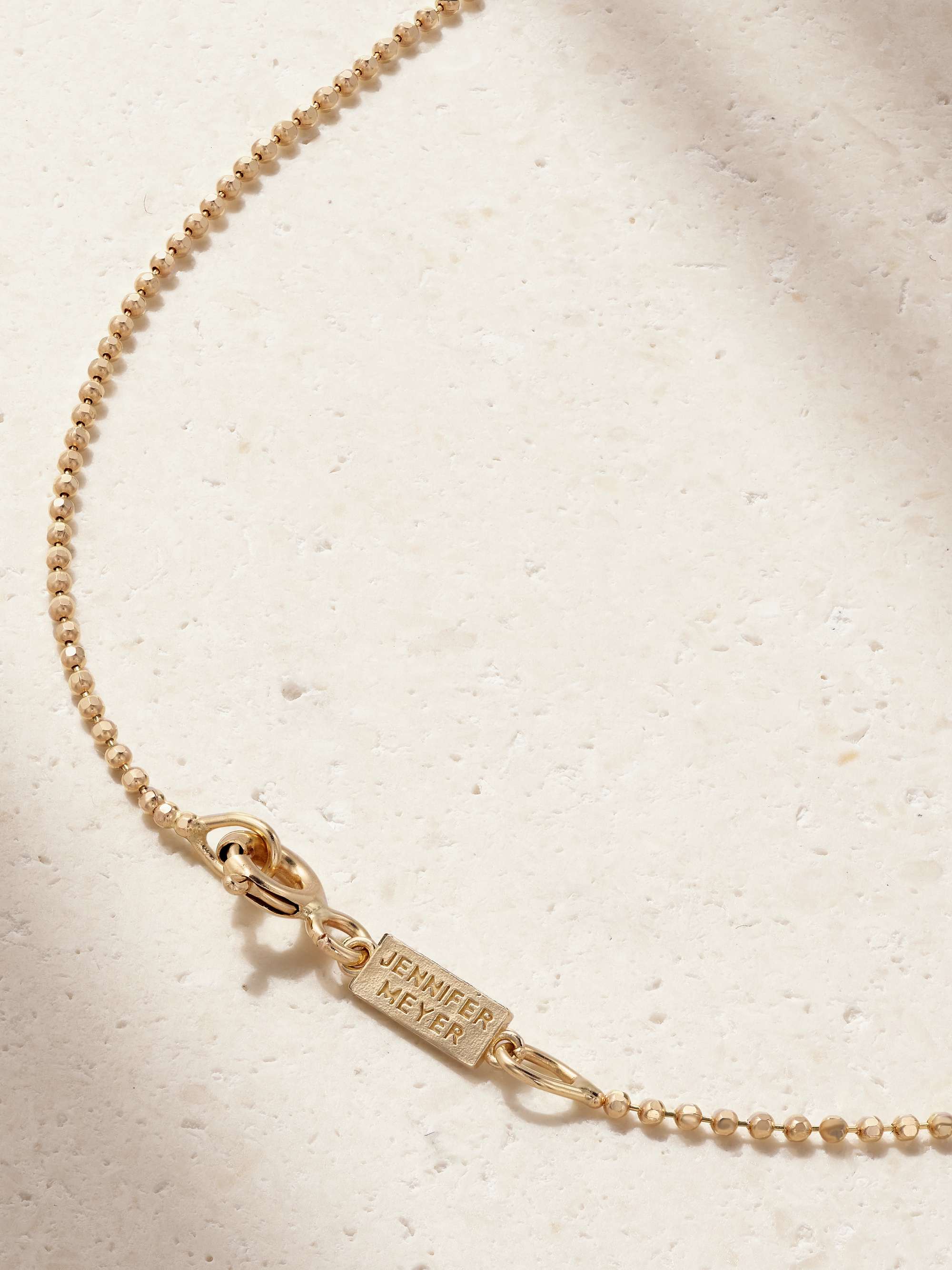 JENNIFER MEYER Large Hammered Heart 18-karat gold necklace