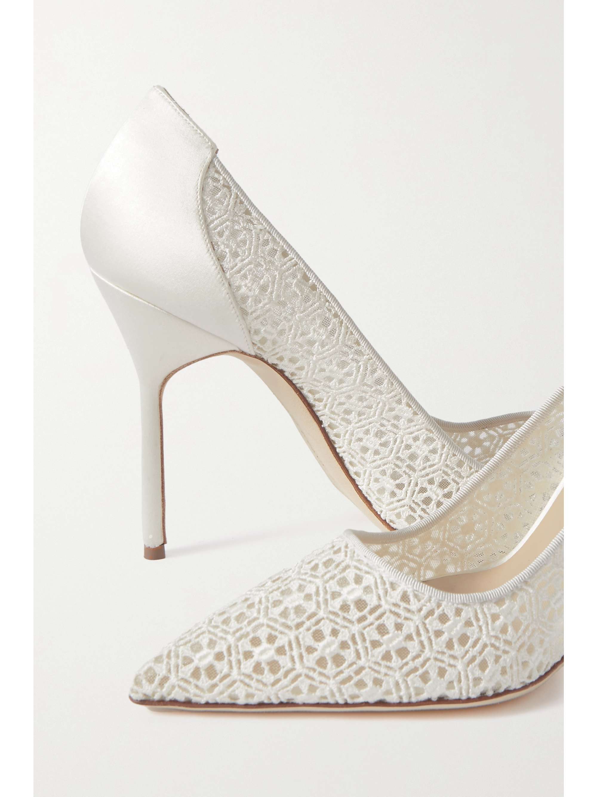 Manolo Blahnik Lace Wedding Shoes