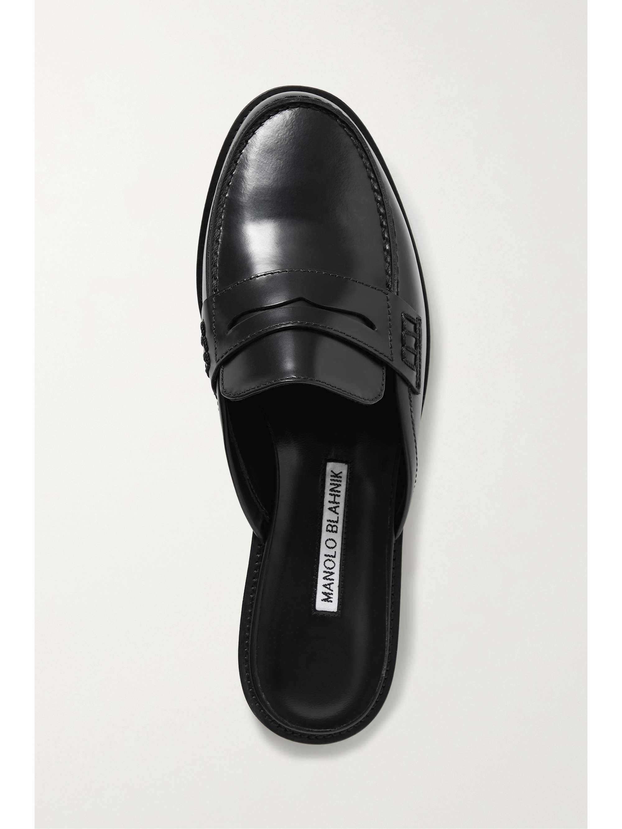 MANOLO BLAHNIK Perritamu leather slippers