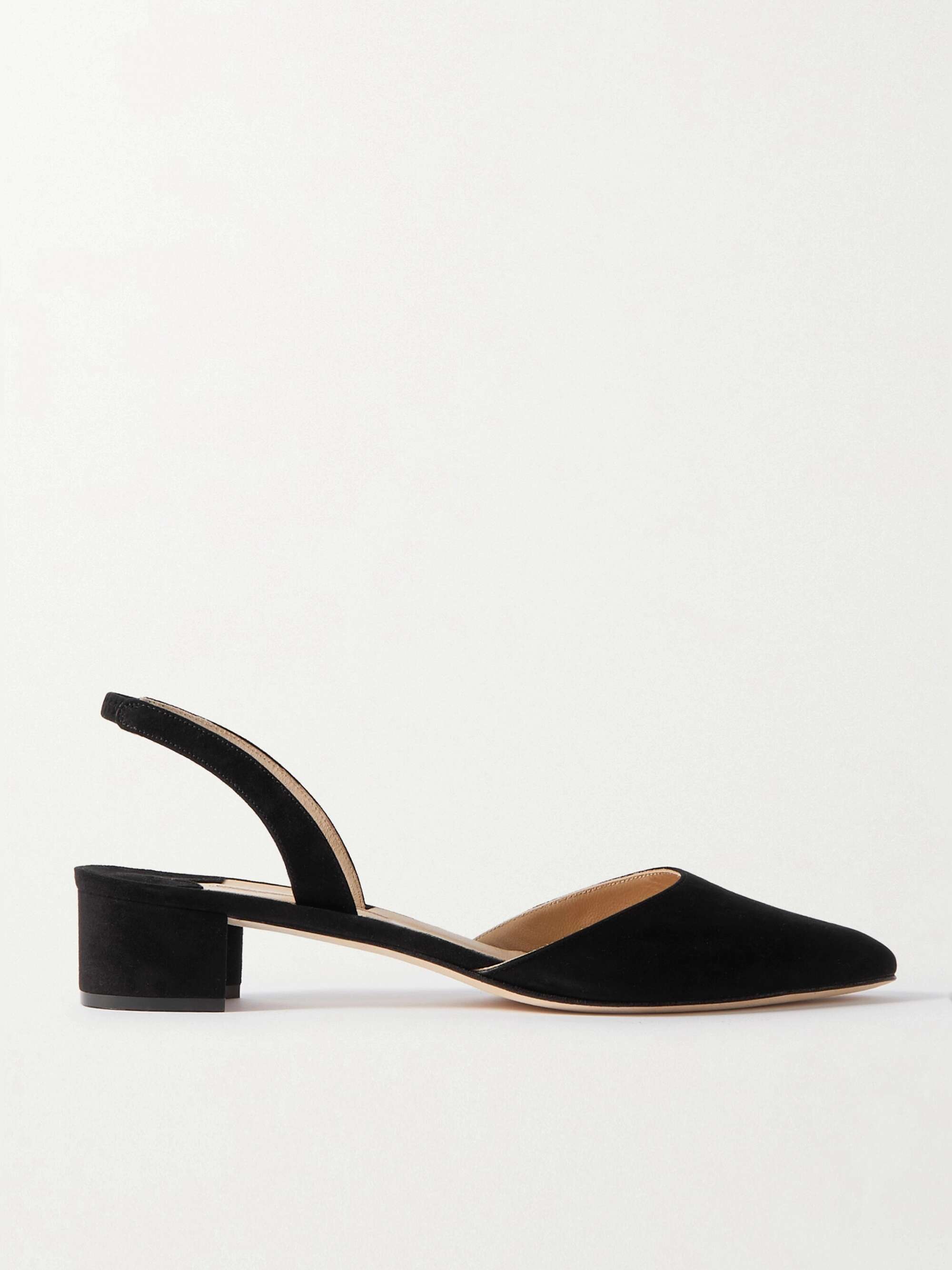 MANOLO BLAHNIK Aspro 30 suede slingback pumps | NET-A-PORTER