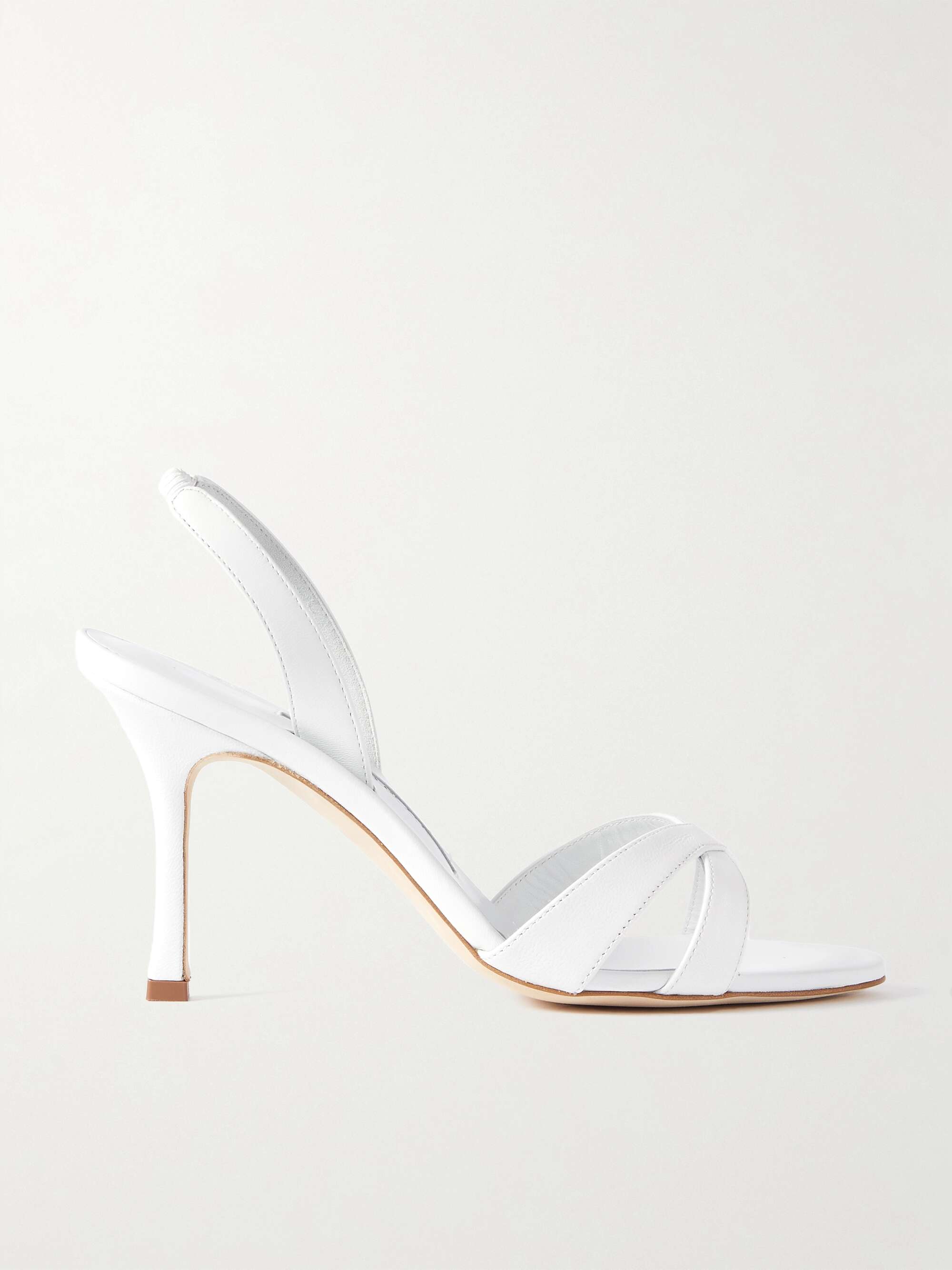 MANOLO BLAHNIK Callasli 90 leather slingback sandals | NET-A-PORTER