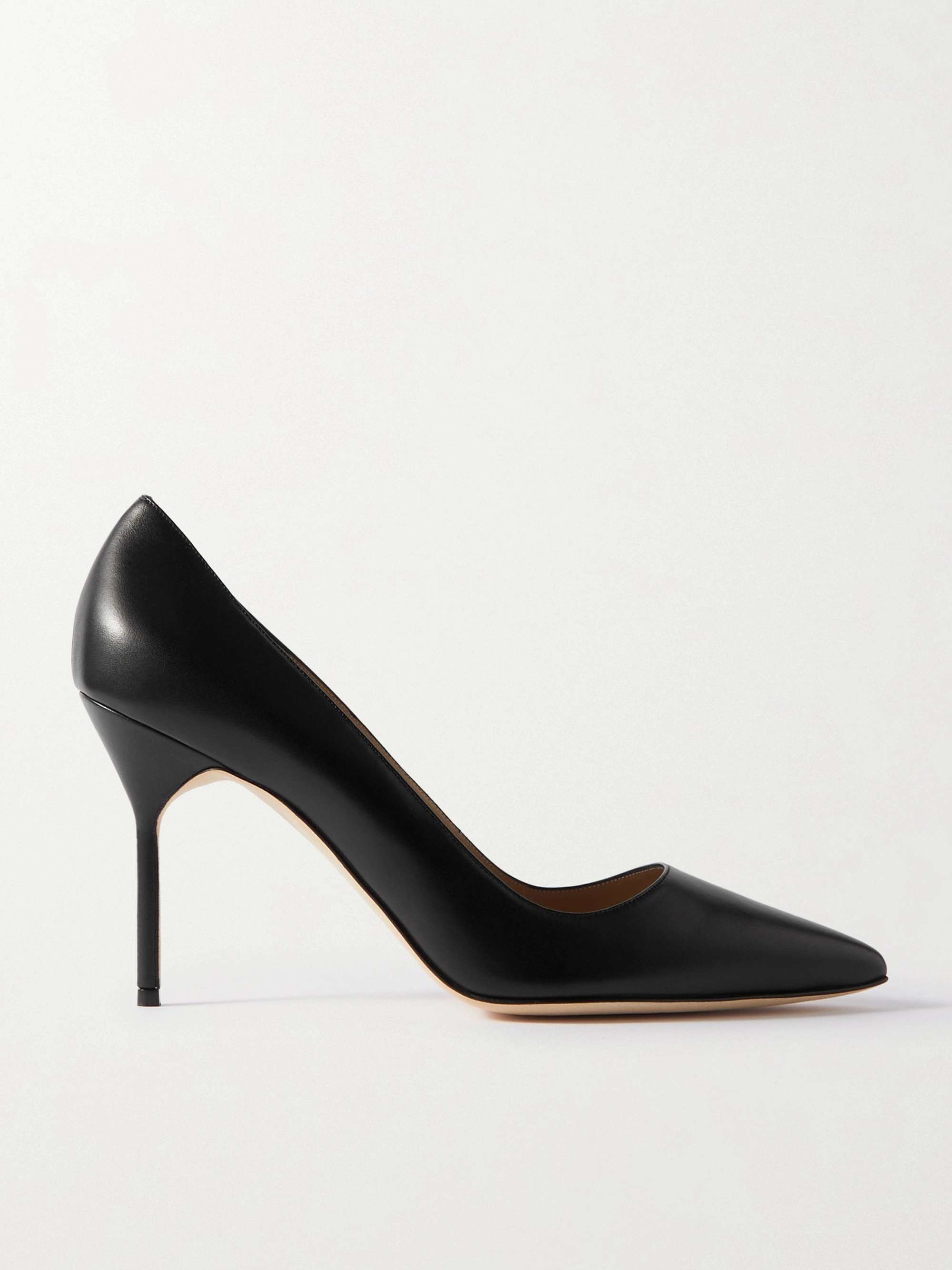 MANOLO BLAHNIK BB 90 leather pumps | NET-A-PORTER