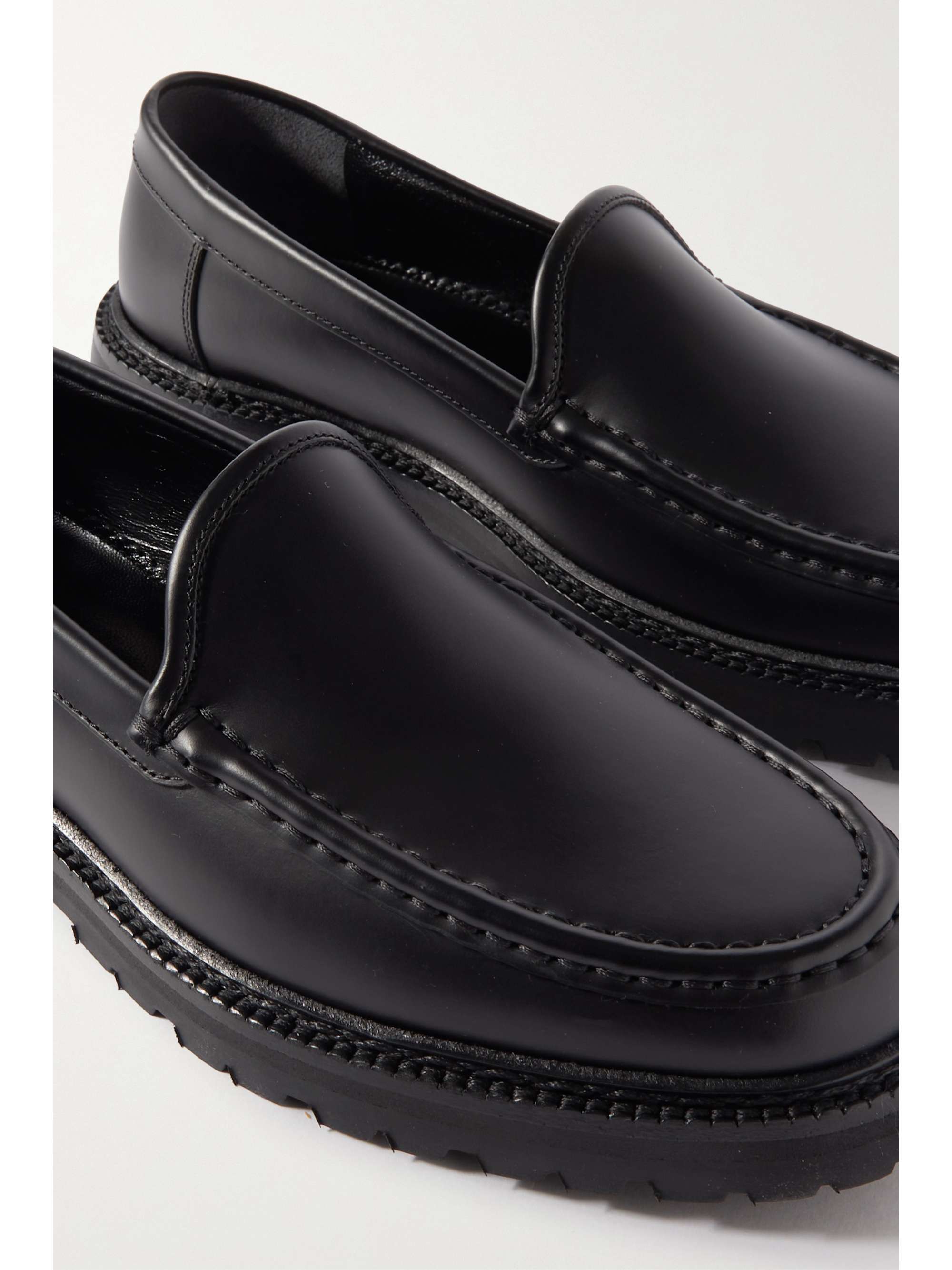 MANOLO BLAHNIK Dineralo leather loafers