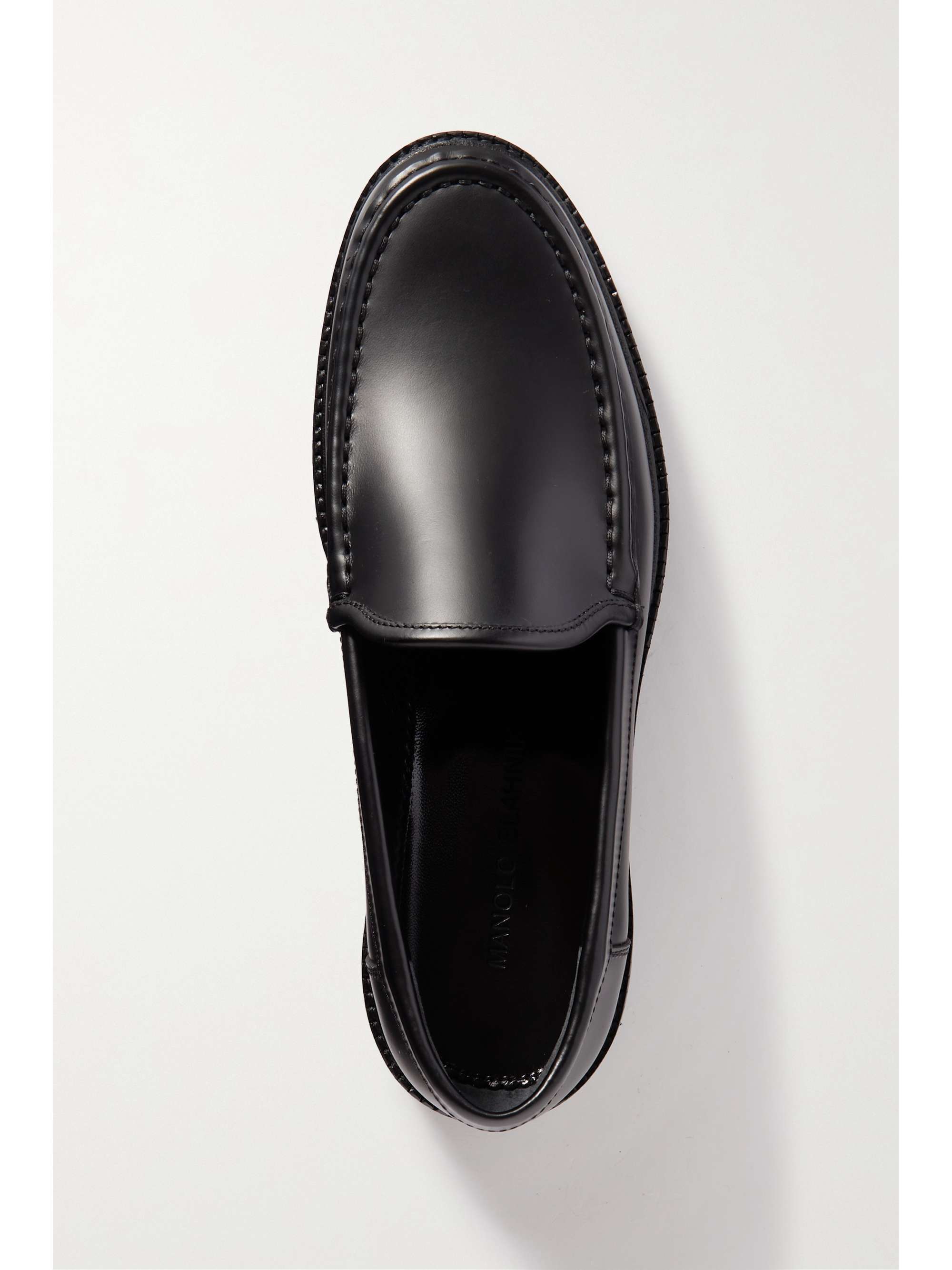 MANOLO BLAHNIK Dineralo leather loafers