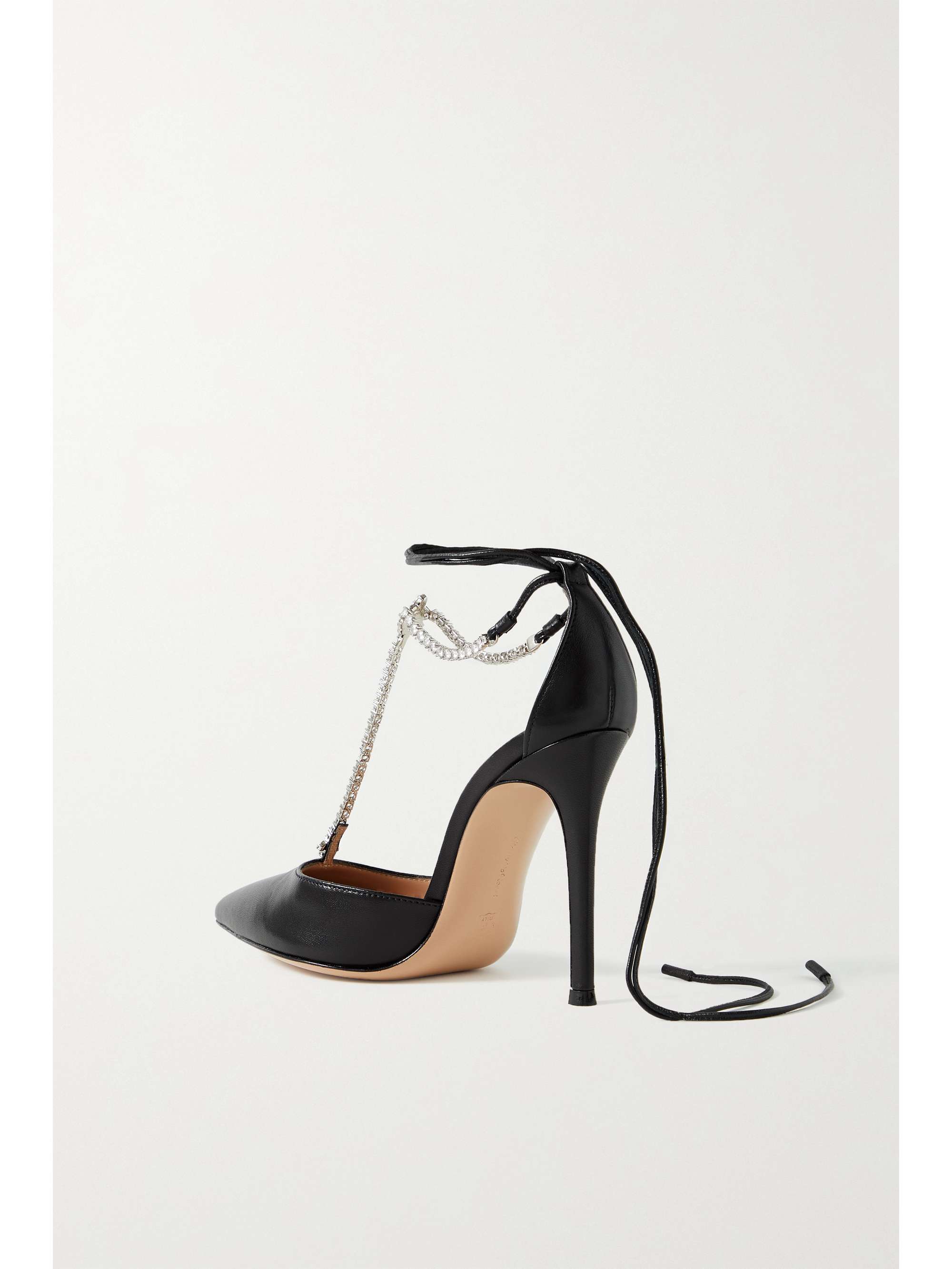 GIANVITO ROSSI Brilliant 105 crystal-embellished leather pumps