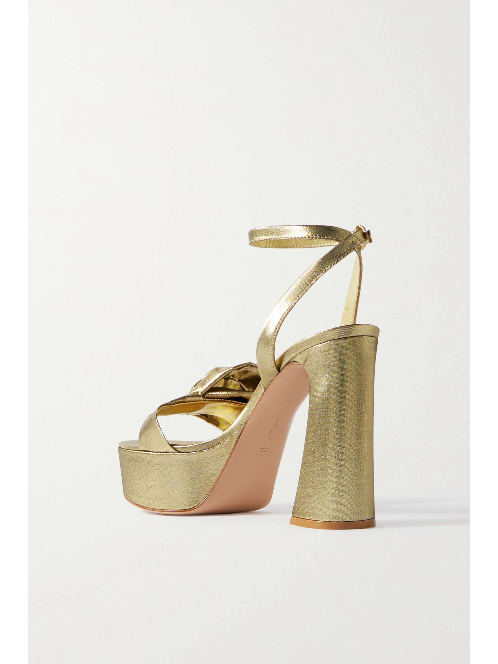 GIANVITO ROSSI 70 bow-embellished satin platform sandals
