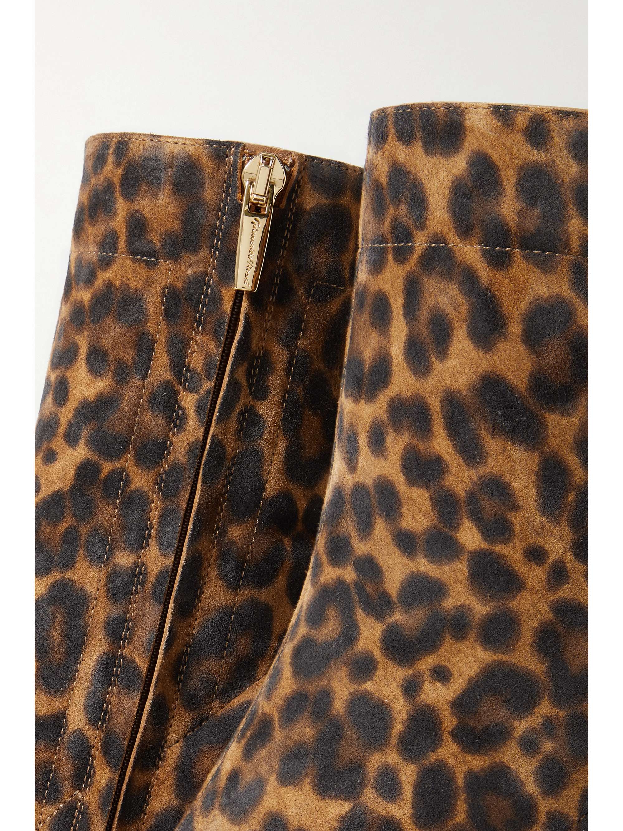 GIANVITO ROSSI 85 leopard-print suede ankle boots