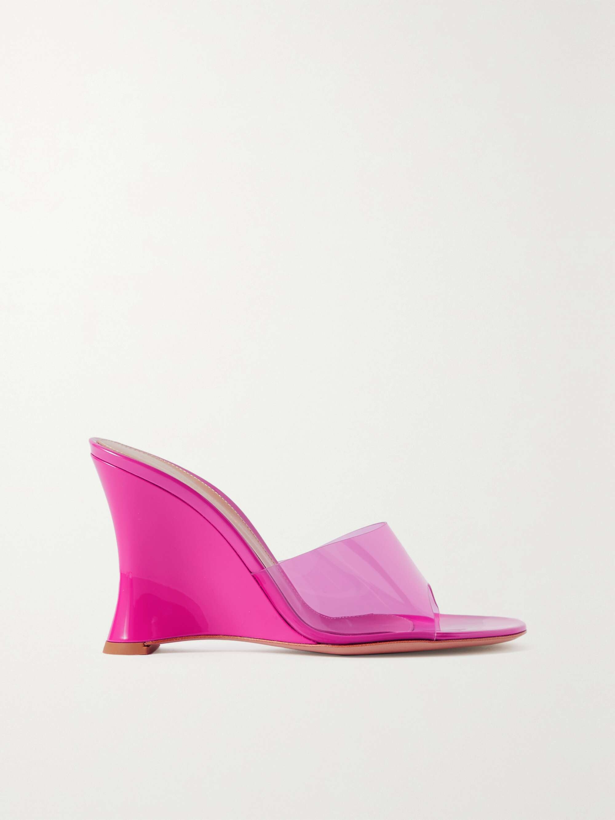 GIANVITO ROSSI Futura 95 patent-leather and PVC wedge sandals | NET-A ...