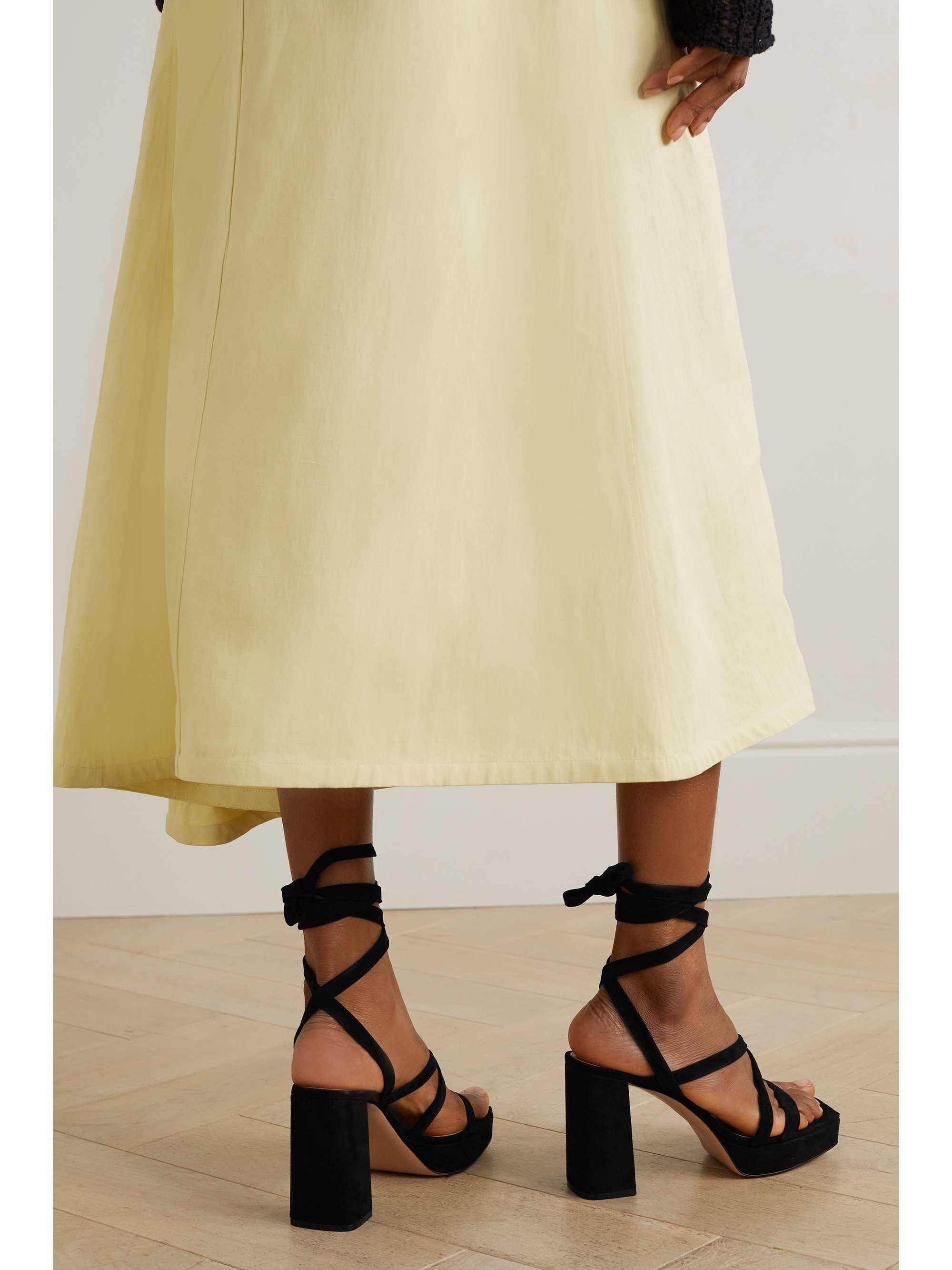 GIANVITO ROSSI 70 suede platform sandals