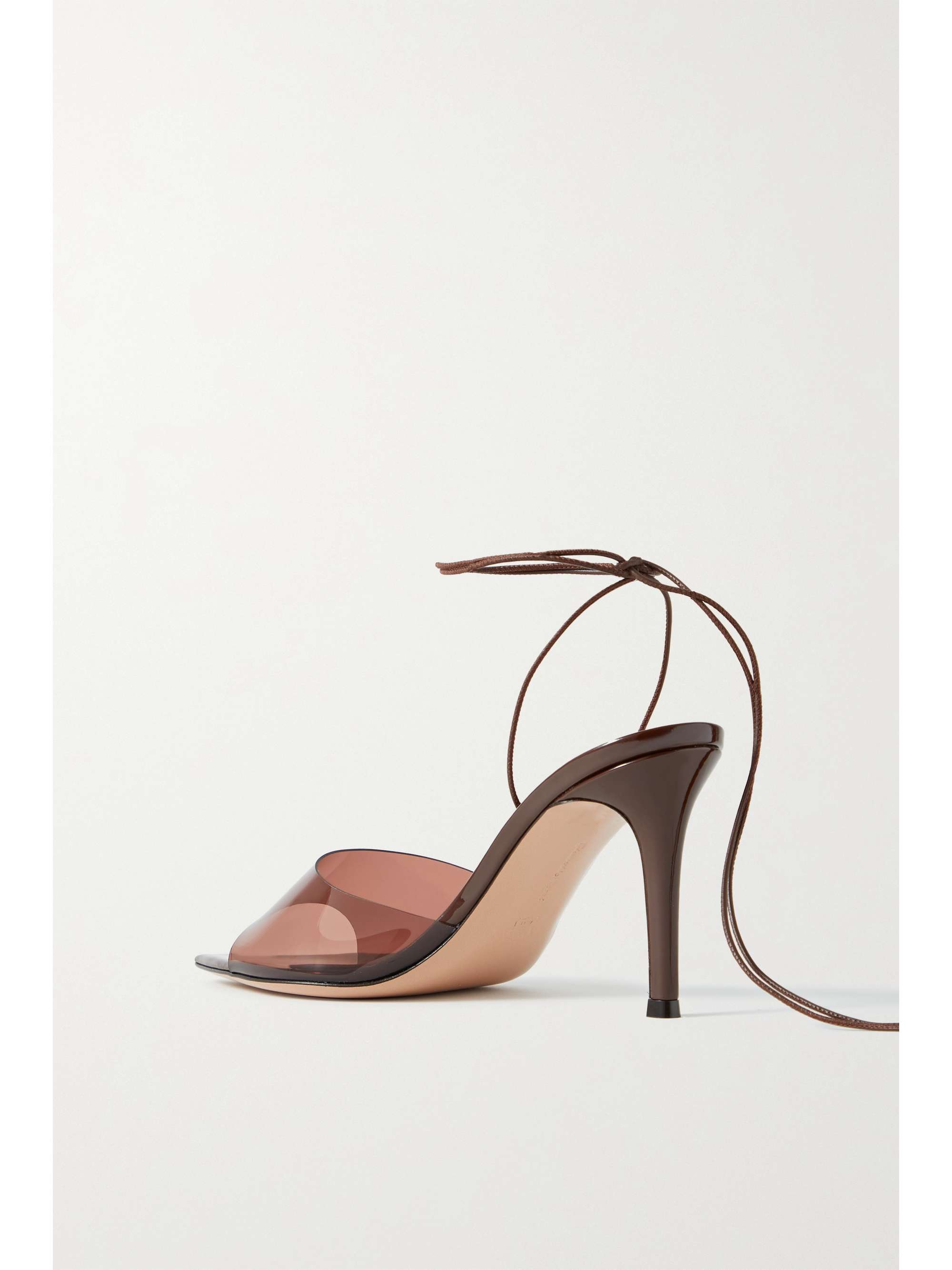 GIANVITO ROSSI Skye 85 leather and PVC sandals