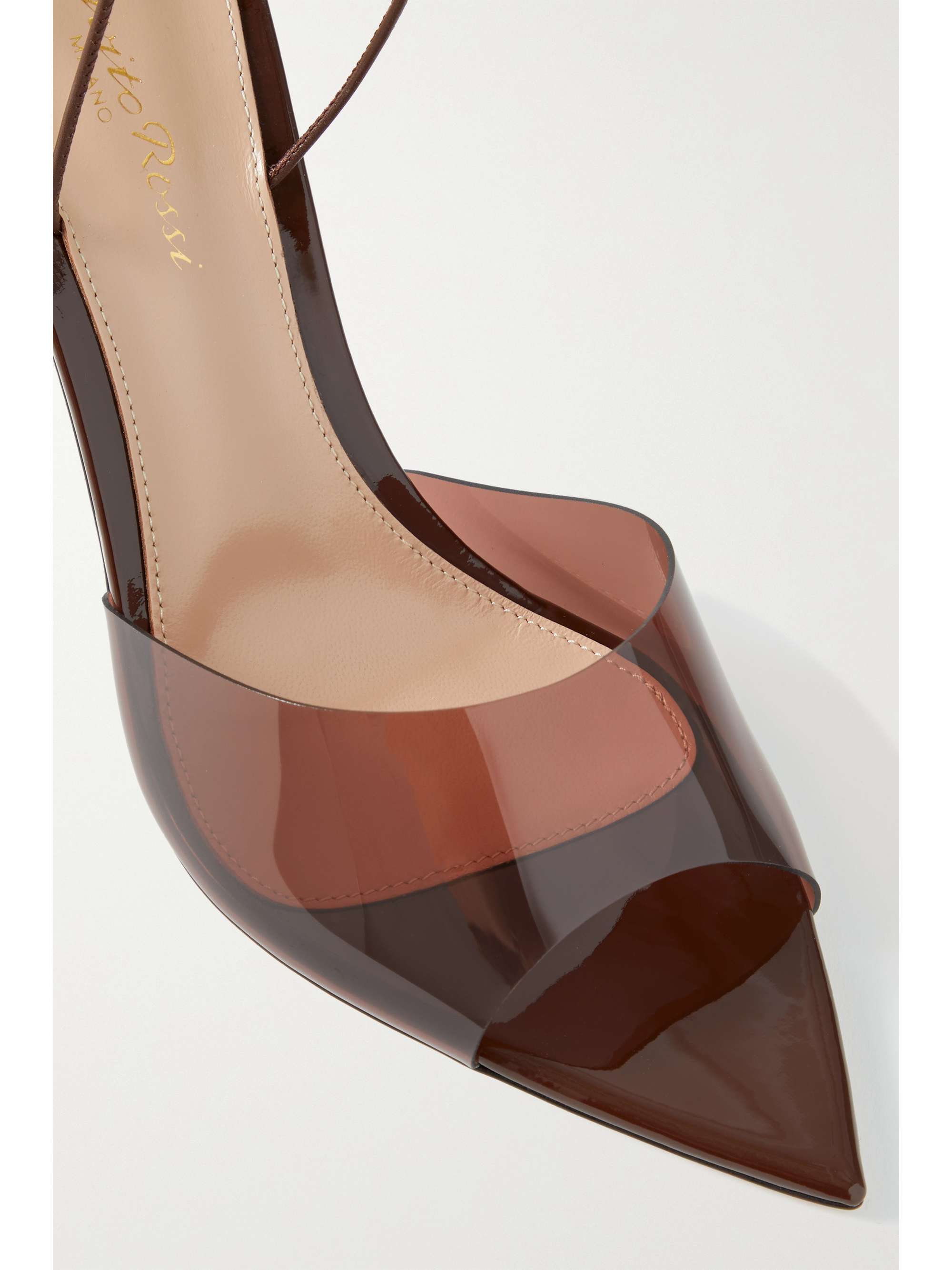 GIANVITO ROSSI Skye 85 leather and PVC sandals