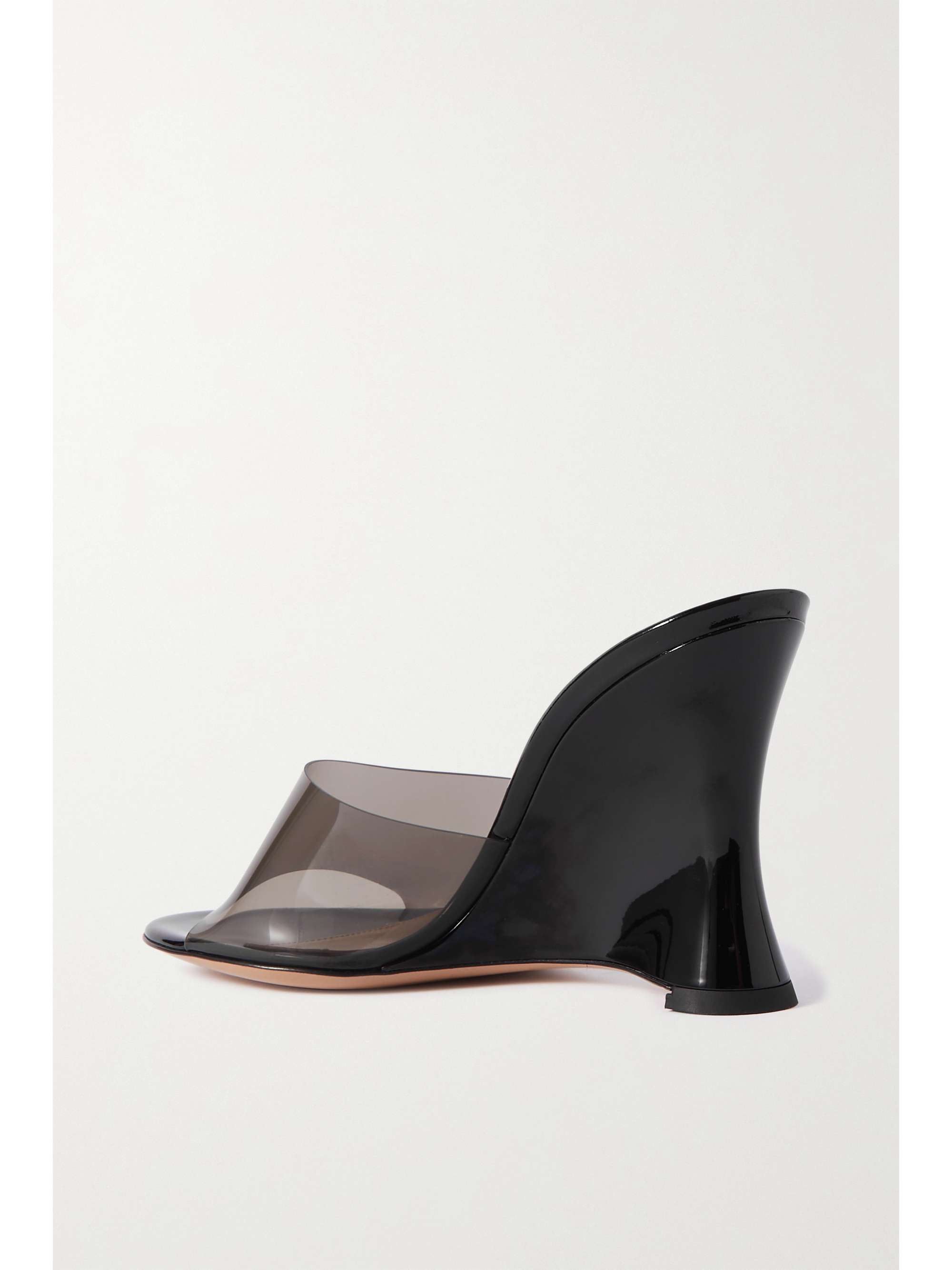 GIANVITO ROSSI Futura 95 patent-leather and PVC wedge sandals