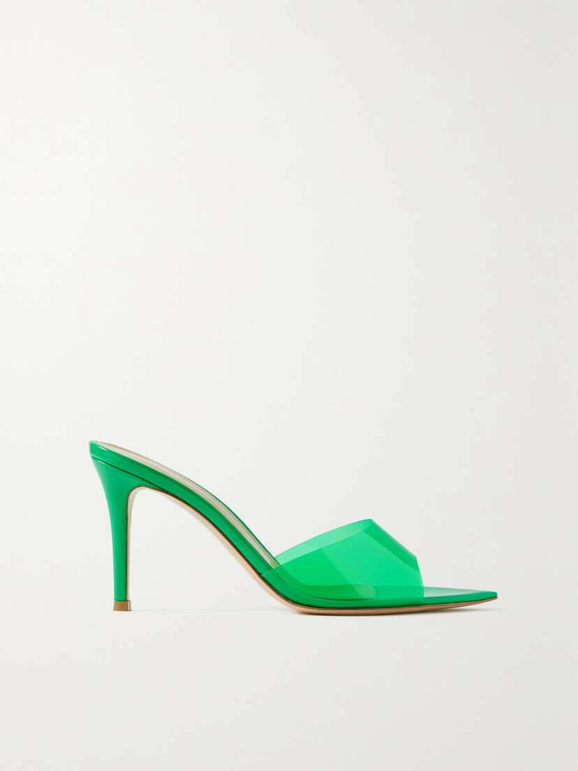 Gianvito Rossi Elle 85 Patent-leather And Pvc Mules