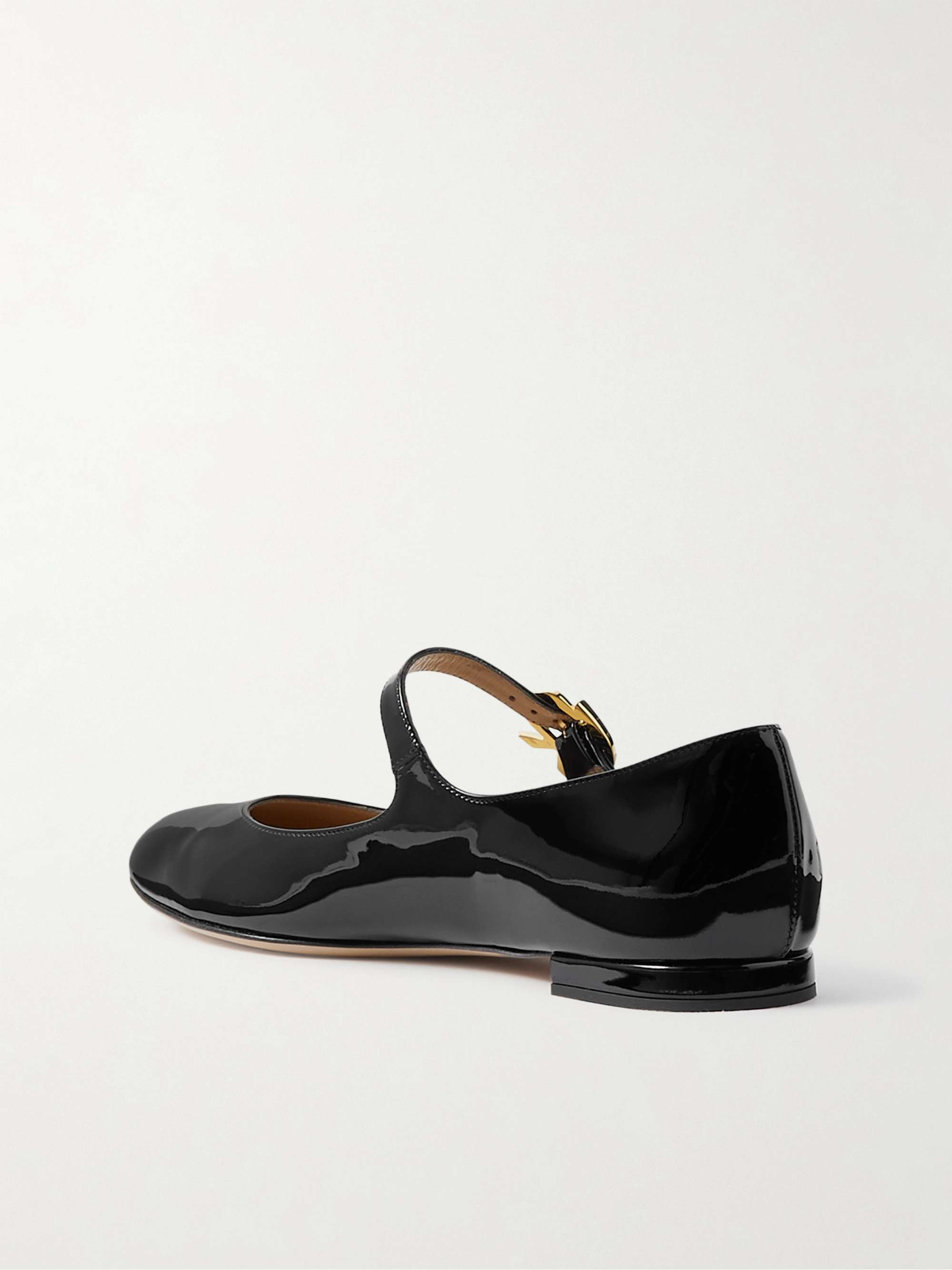 GIANVITO ROSSI Patent-leather Mary Jane flats