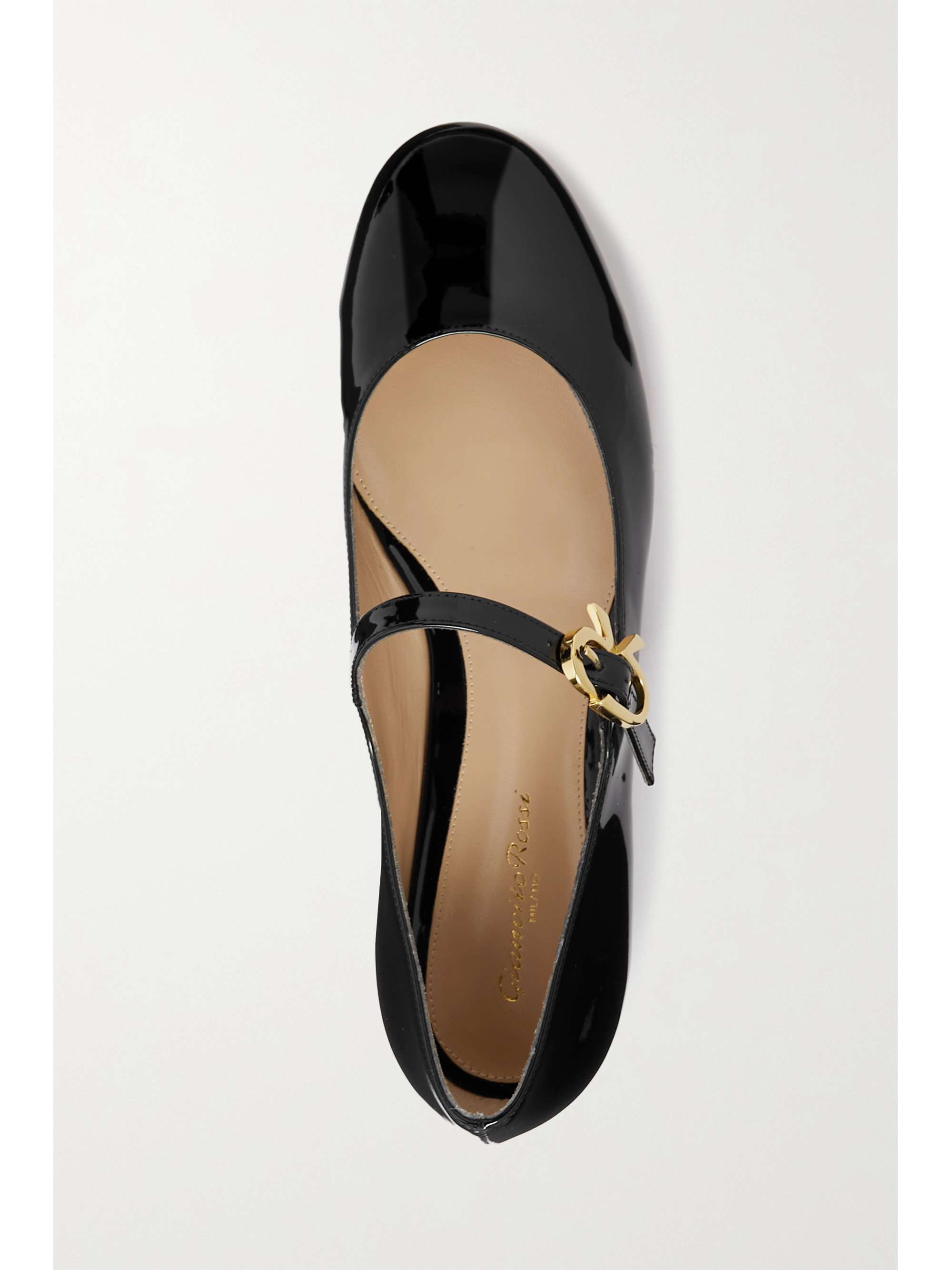 GIANVITO ROSSI Patent-leather Mary Jane flats