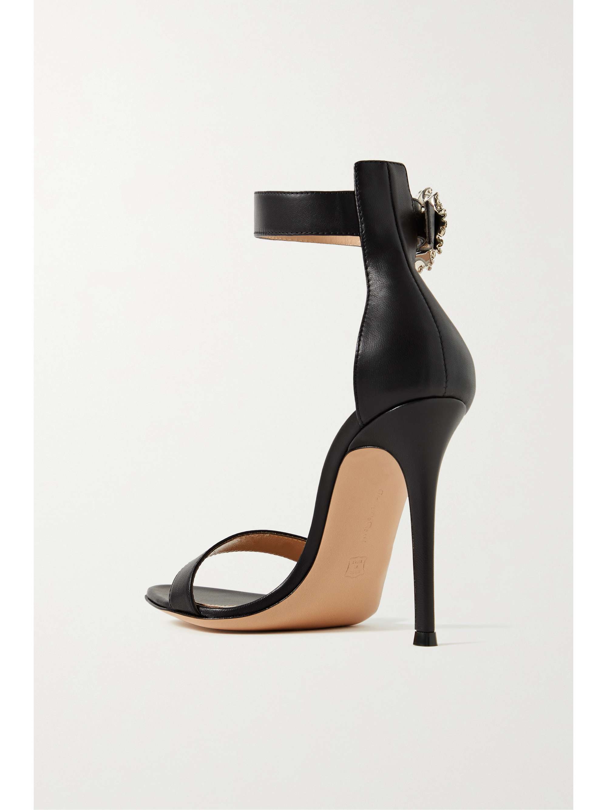 GIANVITO ROSSI Portofino 105 crystalembellished leather sandals NET