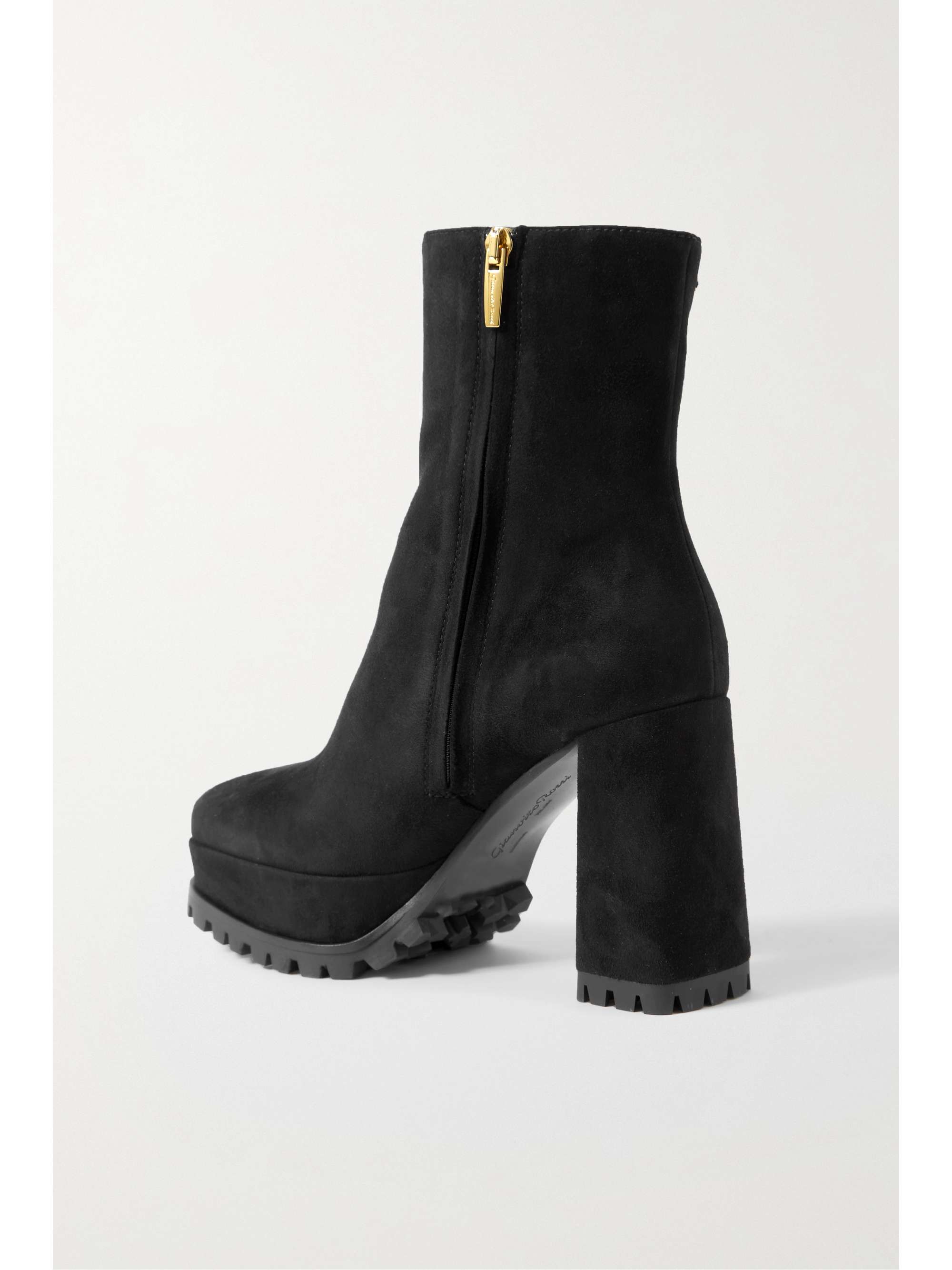 GIANVITO ROSSI 70 绒面革防水台踝靴