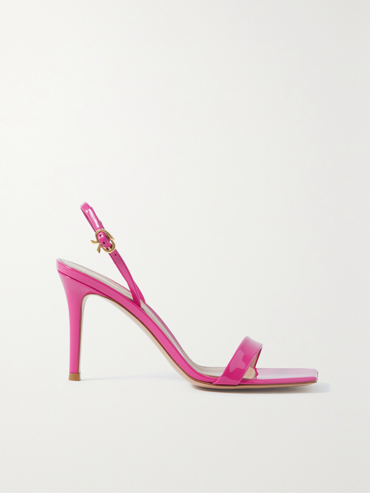 Gianvito Rossi Vernice 85 Patent-leather Slingback Sandals - Pink
